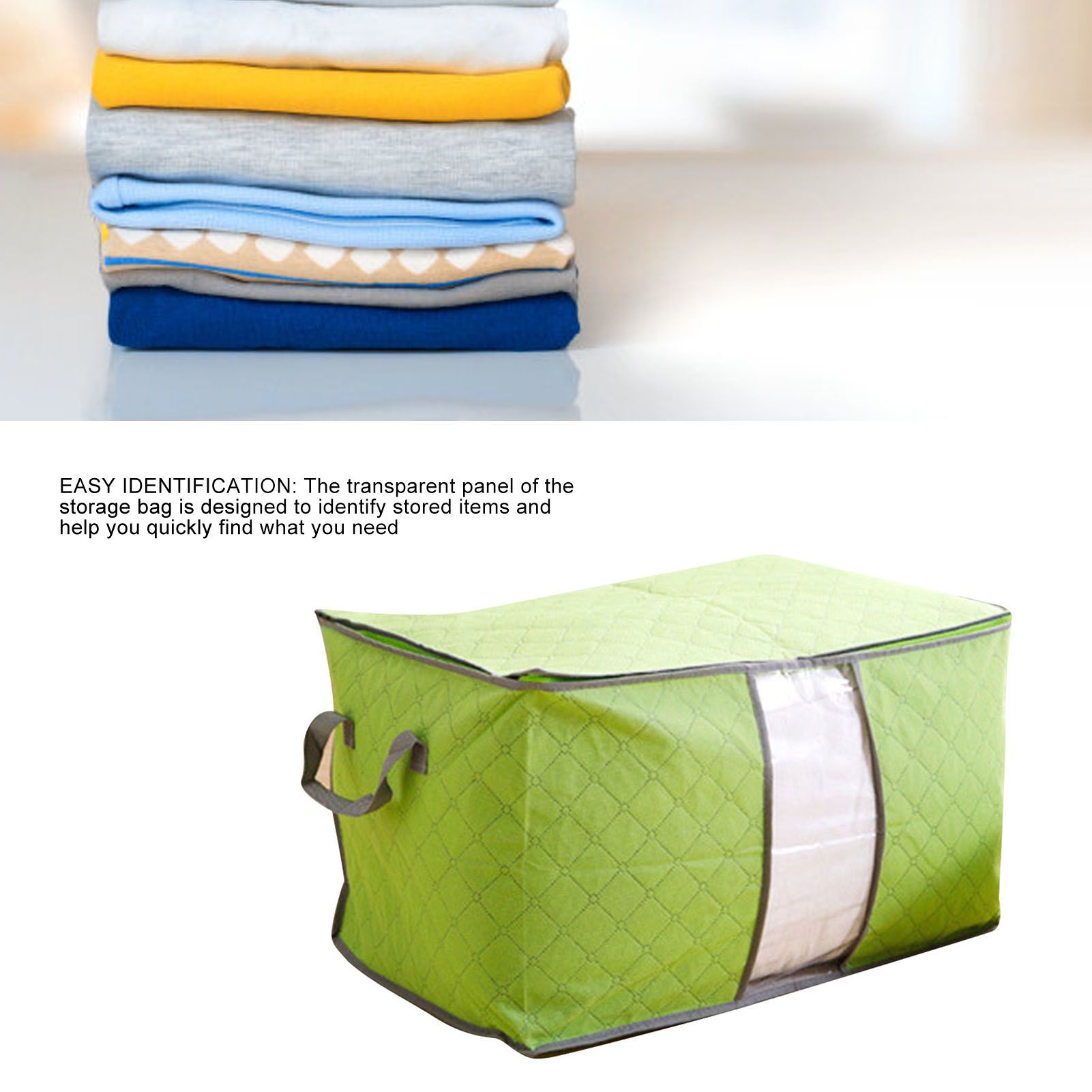 5Pcs Clothing Folding Storage Bag Dustproof Quilt Organizer Non Woven Fabric view 11