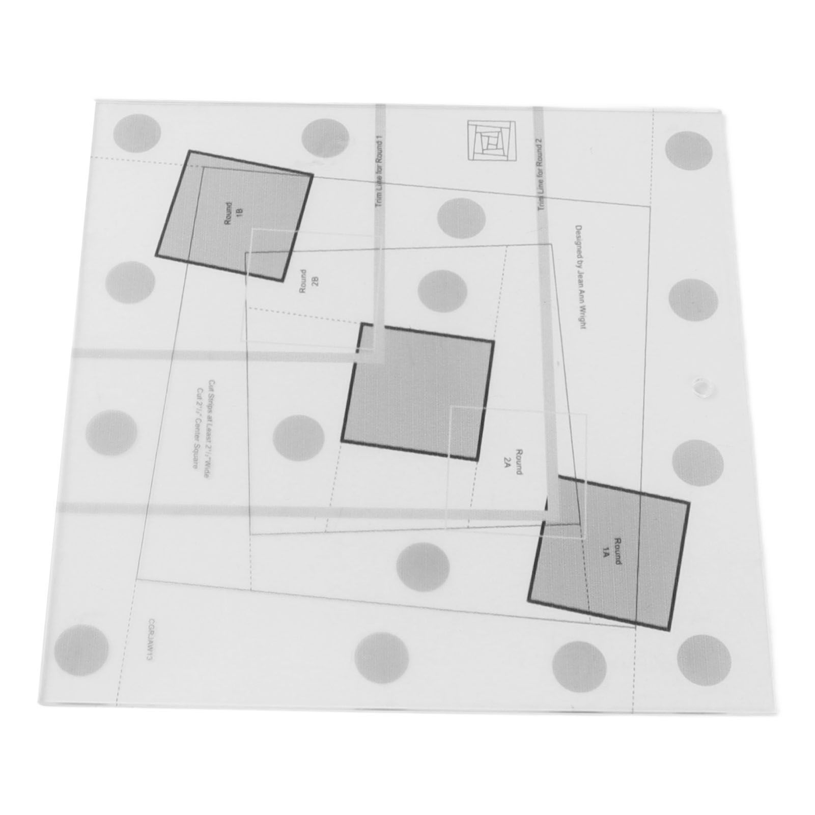 Log Cabin Quilt Ruler Transparent Acrylic Quilting Ruler Log Cabin Trim Tool view 2