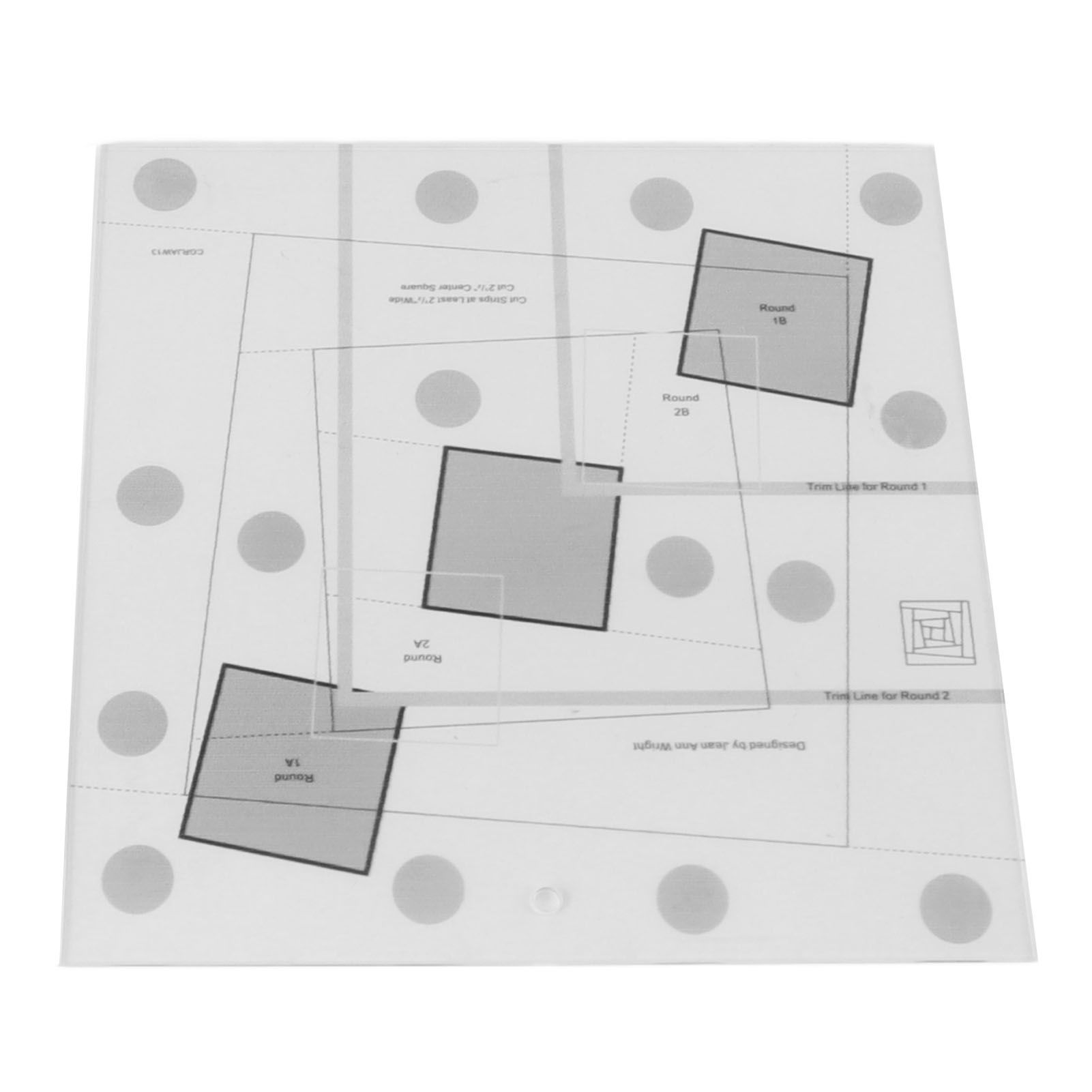 Log Cabin Quilt Ruler Transparent Acrylic Quilting Ruler Log Cabin Trim Tool view 3