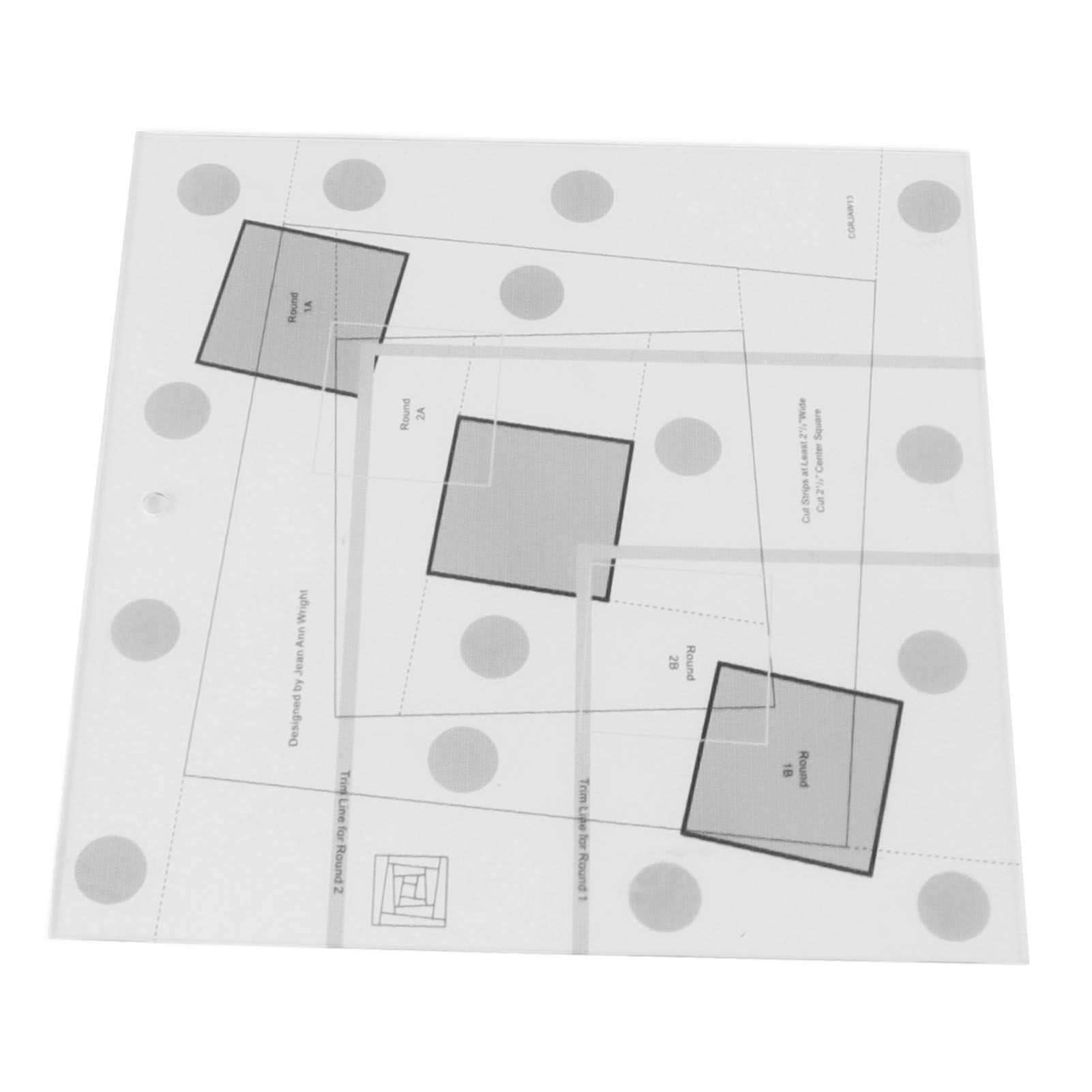 Log Cabin Quilt Ruler Transparent Acrylic Quilting Ruler Log Cabin Trim Tool view 4
