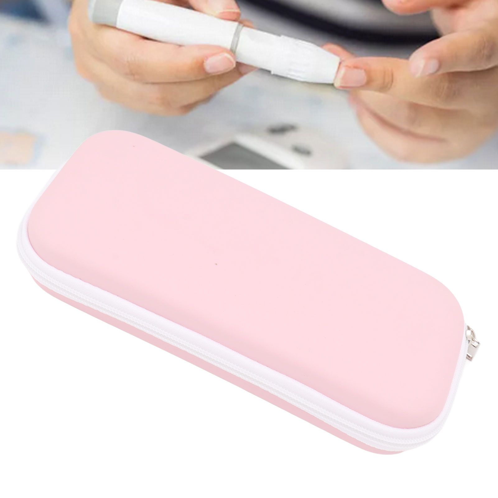 Insulin Cooler Travel Case Heat Insulation Cold Resistant Zipper Closure Light view 11