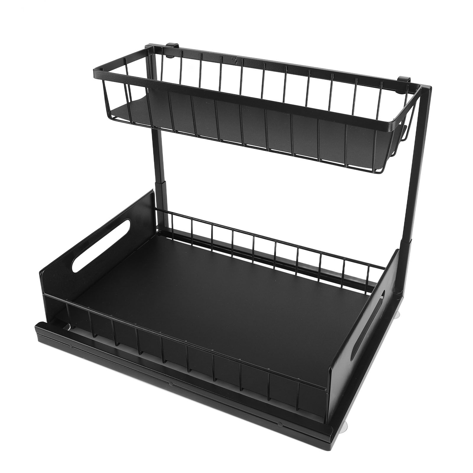 Under Sink Organizer L Shape 2 Tier Slide Out Sink Shelf for Under Kitchen