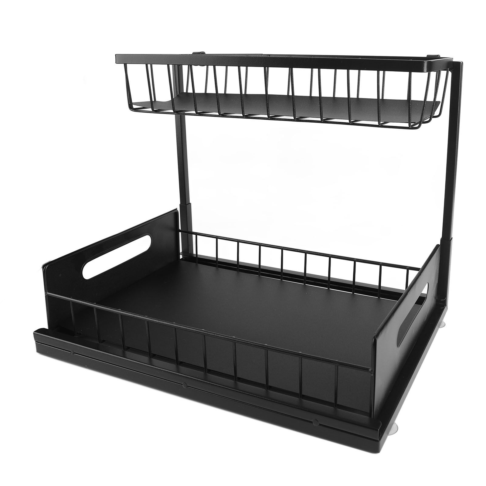 Under Sink Organizer L Shape 2 Tier Slide Out Sink Shelf for Under Kitchen view 2