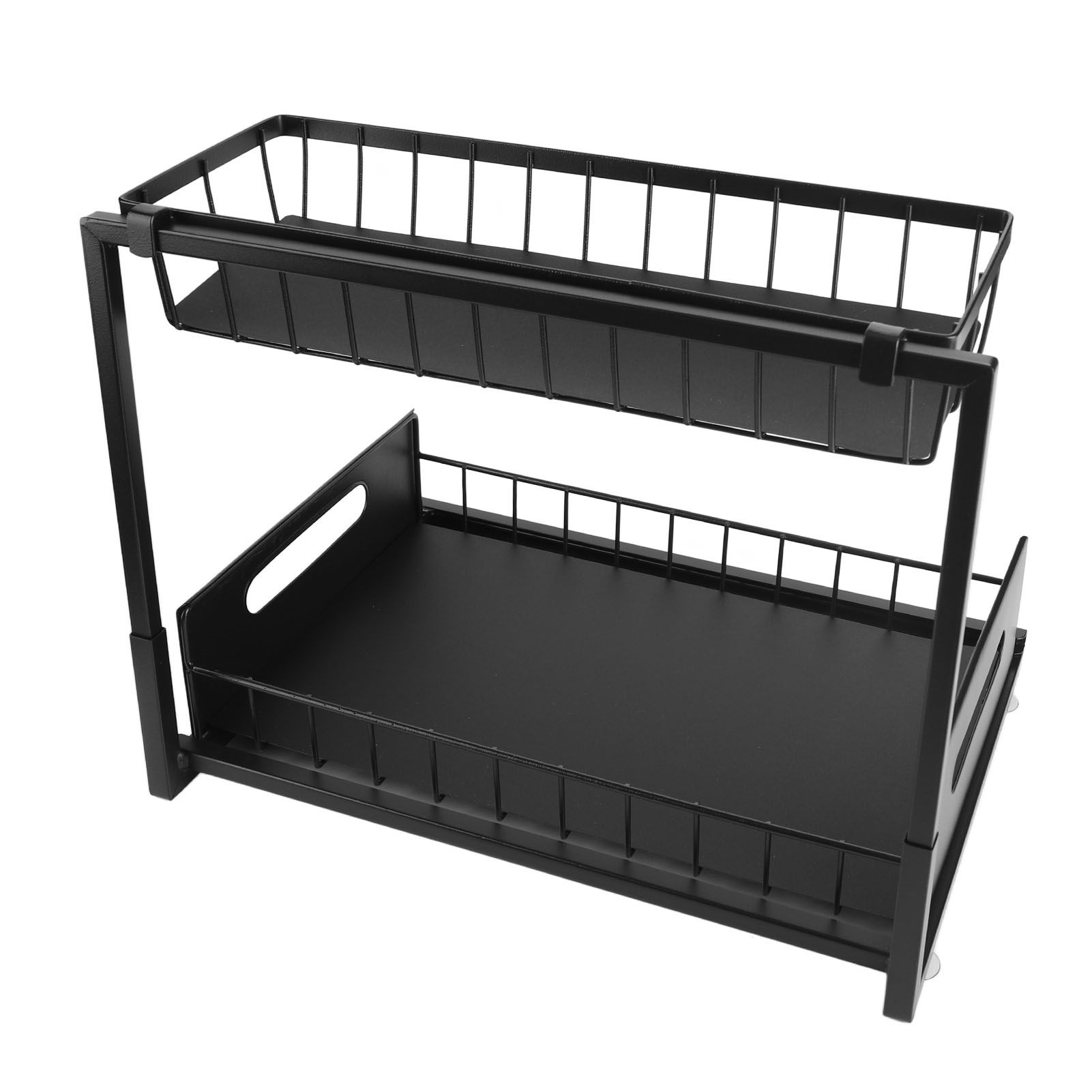 Under Sink Organizer L Shape 2 Tier Slide Out Sink Shelf for Under Kitchen view 4