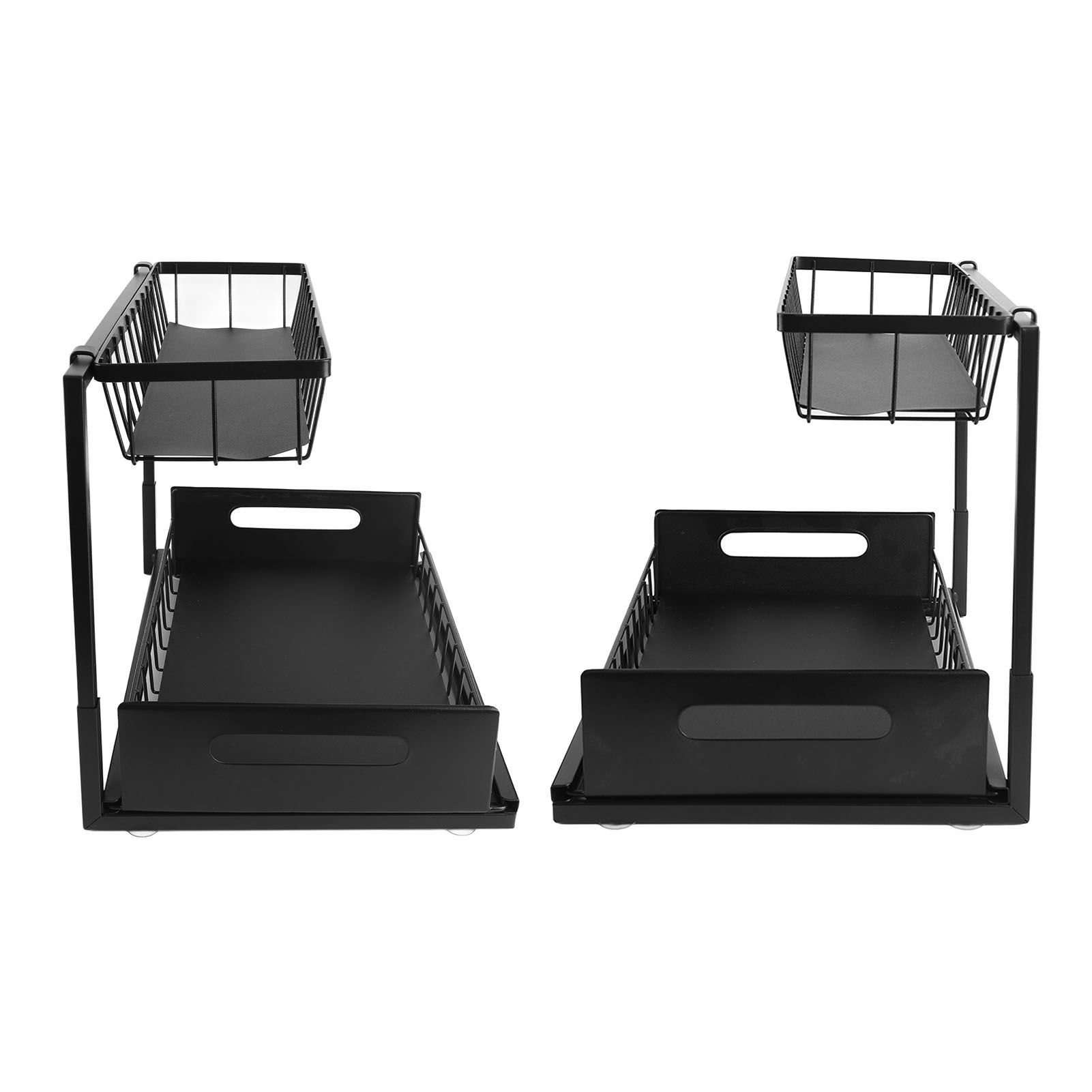 Under Sink Organizer L Shape 2 Tier Slide Out Sink Shelf for Under Kitchen view 5