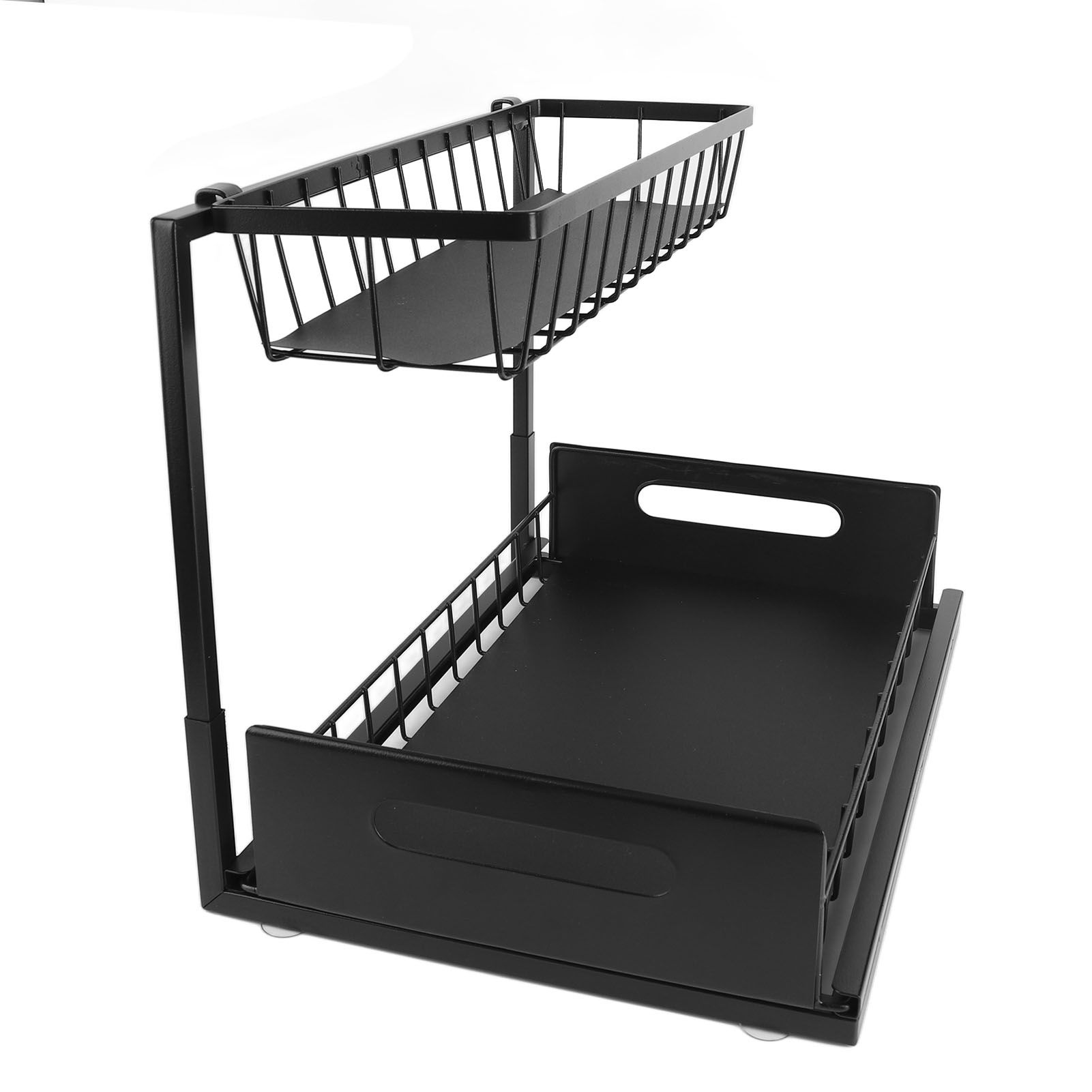 Under Sink Organizer L Shape 2 Tier Slide Out Sink Shelf for Under Kitchen view 6