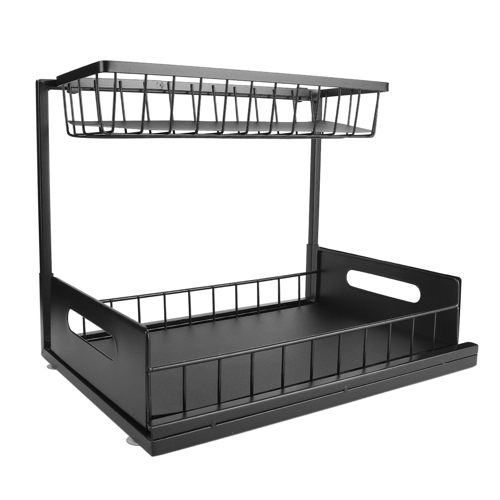 Under Sink Organizer L Shape 2 Tier Slide Out Sink Shelf for Under Kitchen view 7