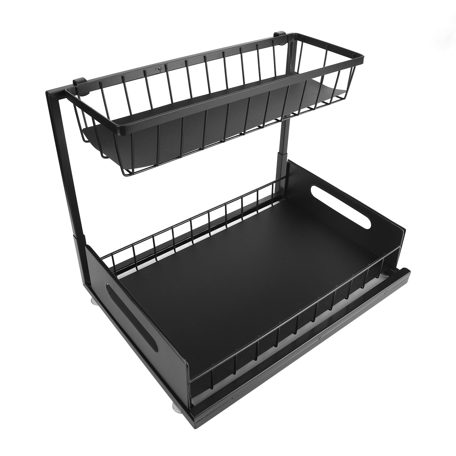 Under Sink Organizer L Shape 2 Tier Slide Out Sink Shelf for Under Kitchen view 9