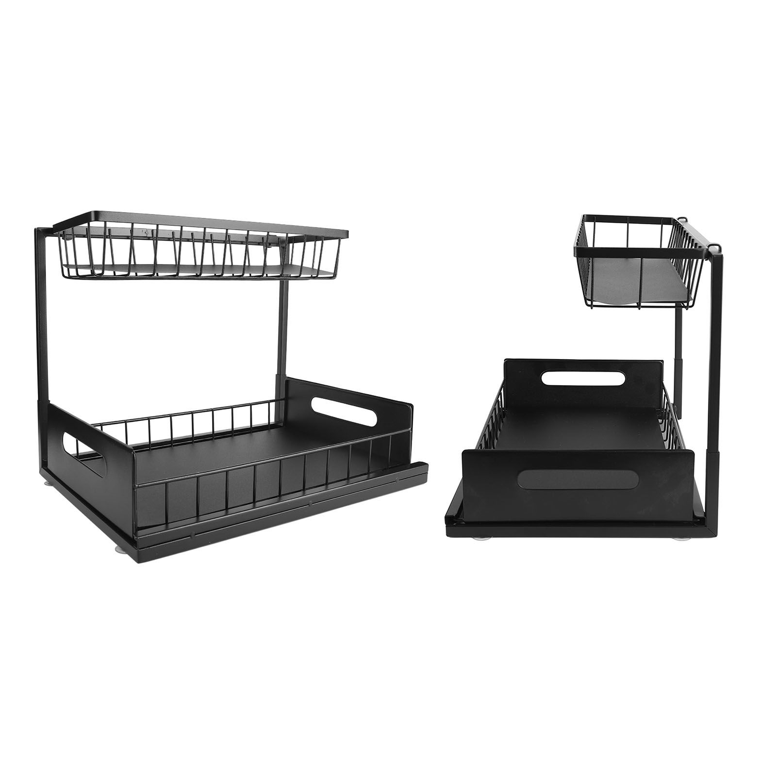 Under Sink Organizer L Shape 2 Tier Slide Out Sink Shelf for Under Kitchen view 10