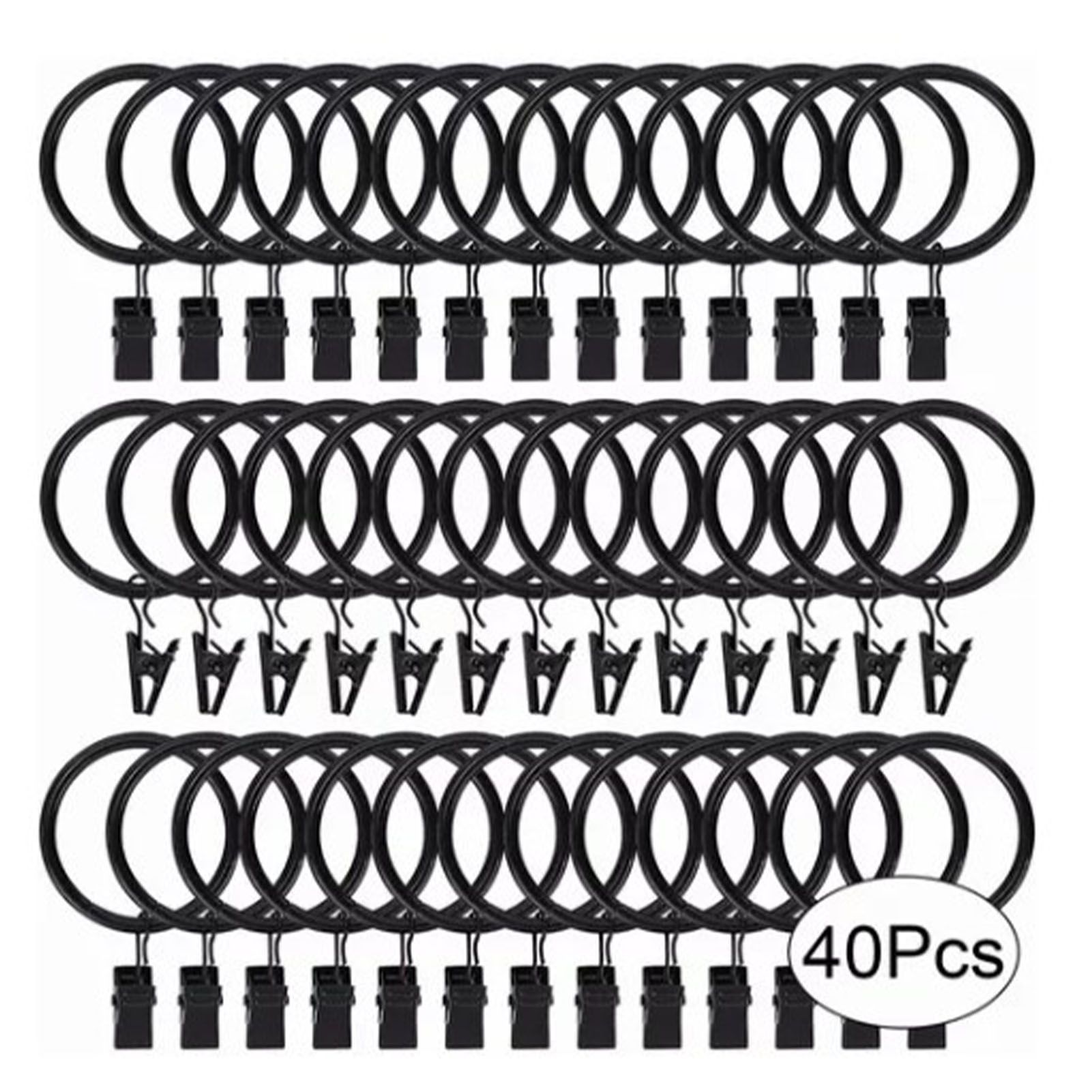 40 Pcs 38mm Clip On Curtain Rings Heavy Duty Strong Hanging Drapery Drapes
