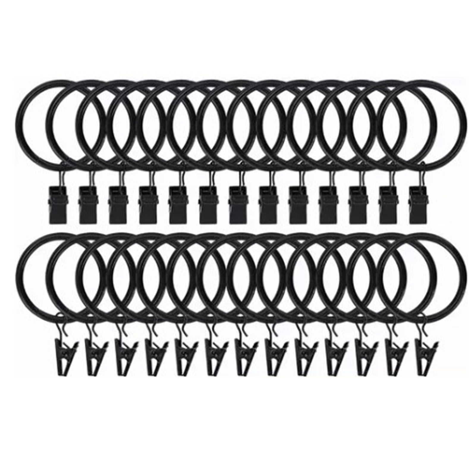 40 Pcs 38mm Clip On Curtain Rings Heavy Duty Strong Hanging Drapery Drapes view 3