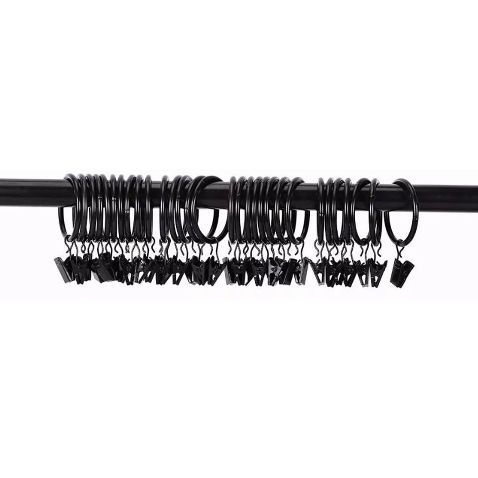 40 Pcs 38mm Clip On Curtain Rings Heavy Duty Strong Hanging Drapery Drapes view 12