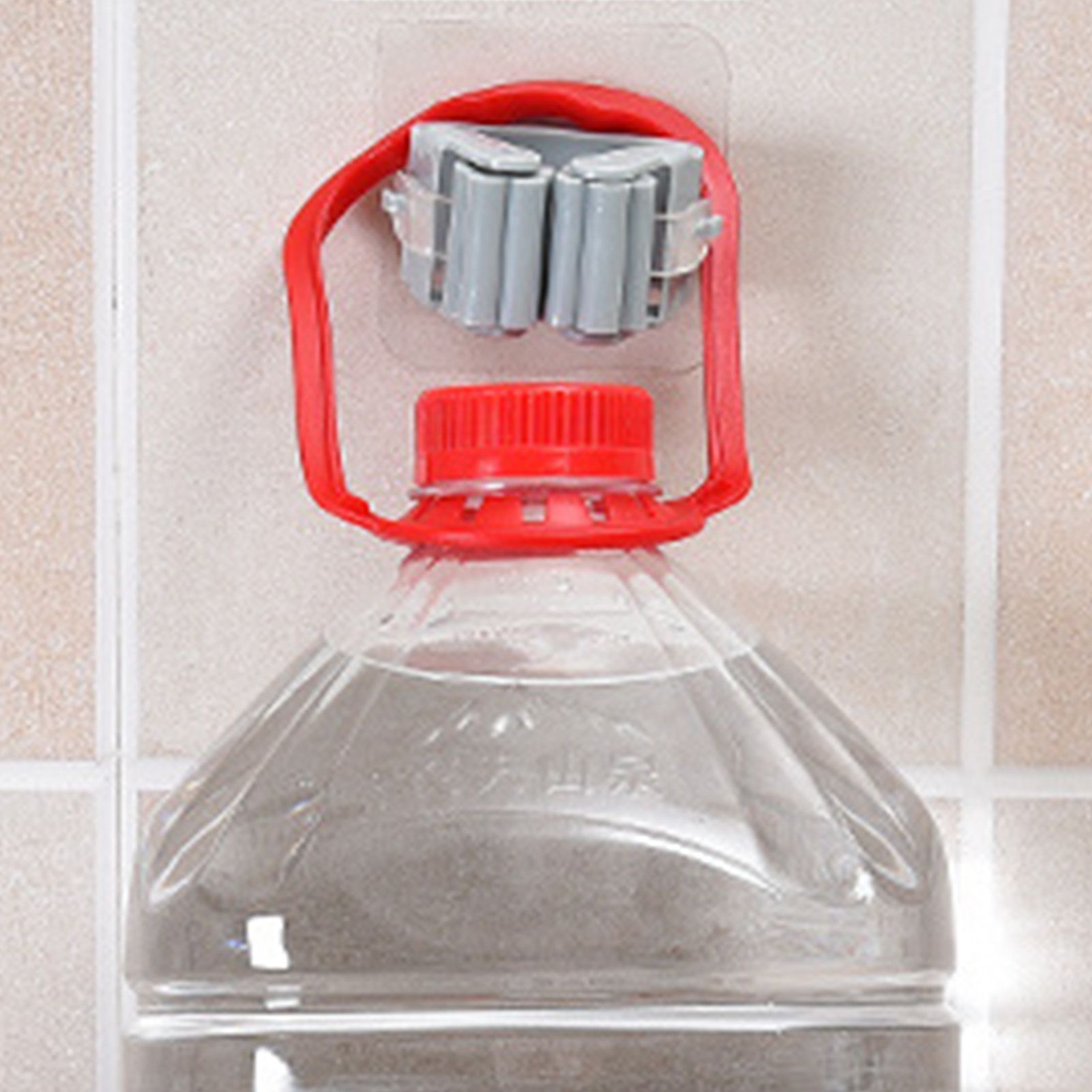 3pcs Wall Mounted Mop Holder Strong Adhesion Plastic Mop Broom Holder for view 9