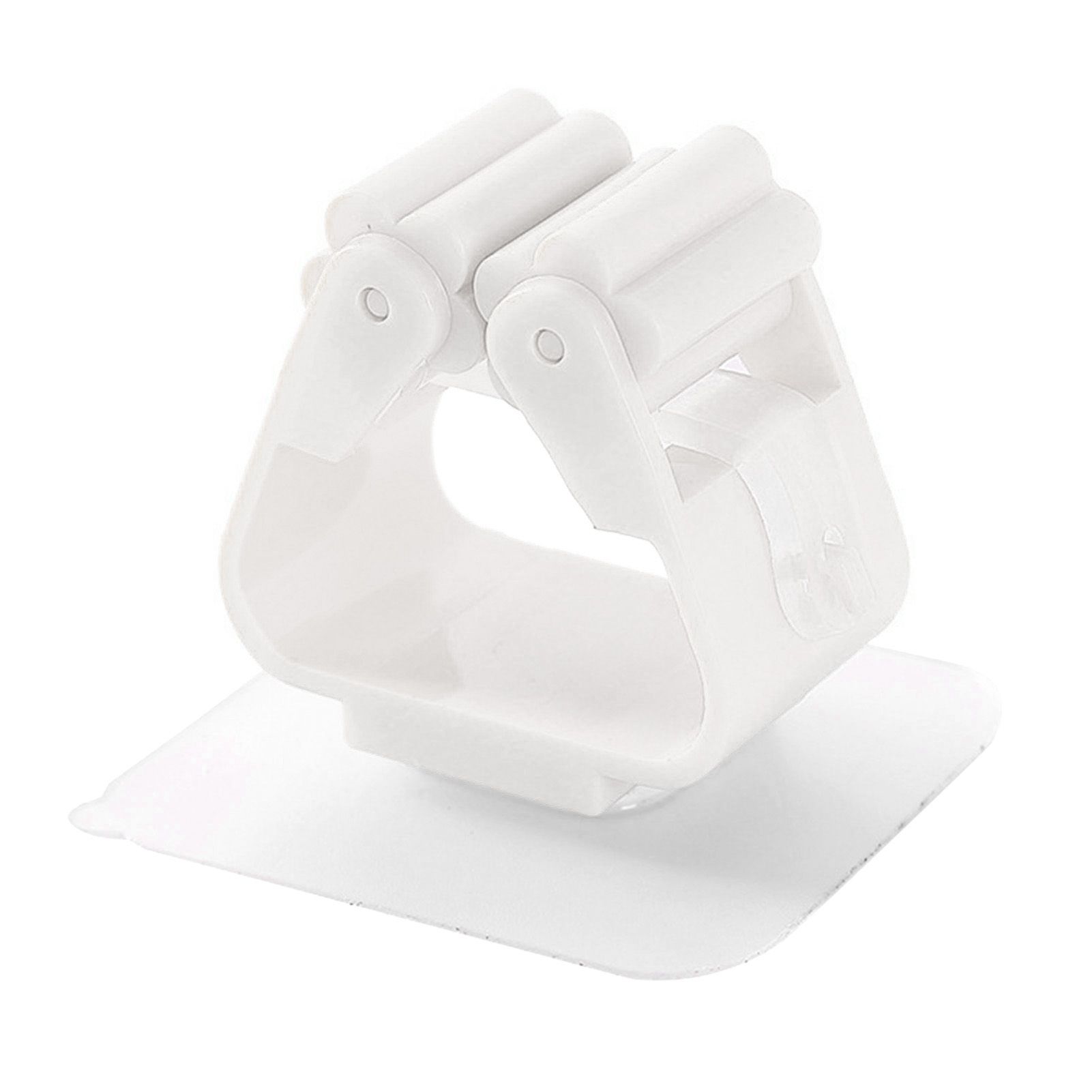 3pcs Wall Mounted Mop Holder Strong Adhesion Plastic Mop Broom Holder for