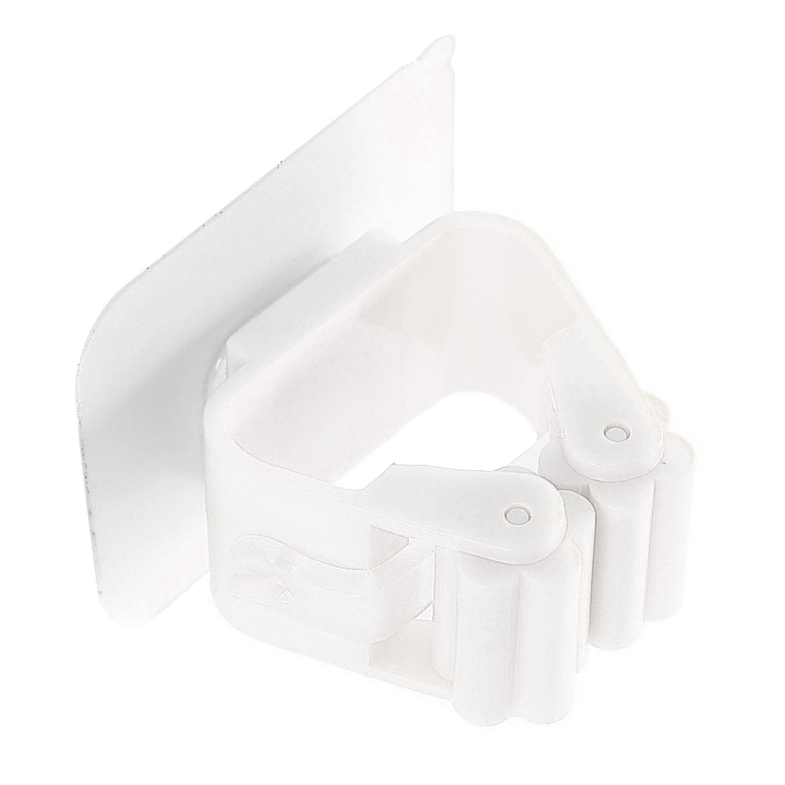 3pcs Wall Mounted Mop Holder Strong Adhesion Plastic Mop Broom Holder for view 2