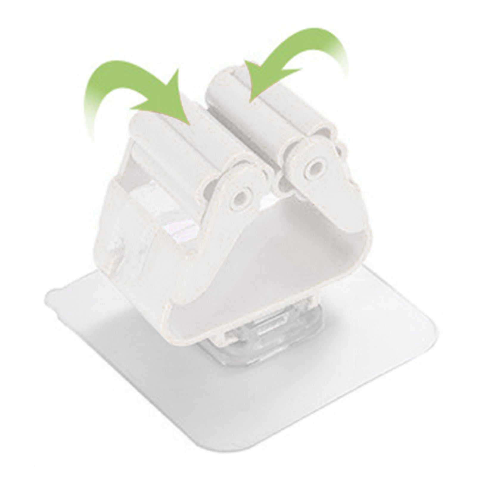 3pcs Wall Mounted Mop Holder Strong Adhesion Plastic Mop Broom Holder for view 3