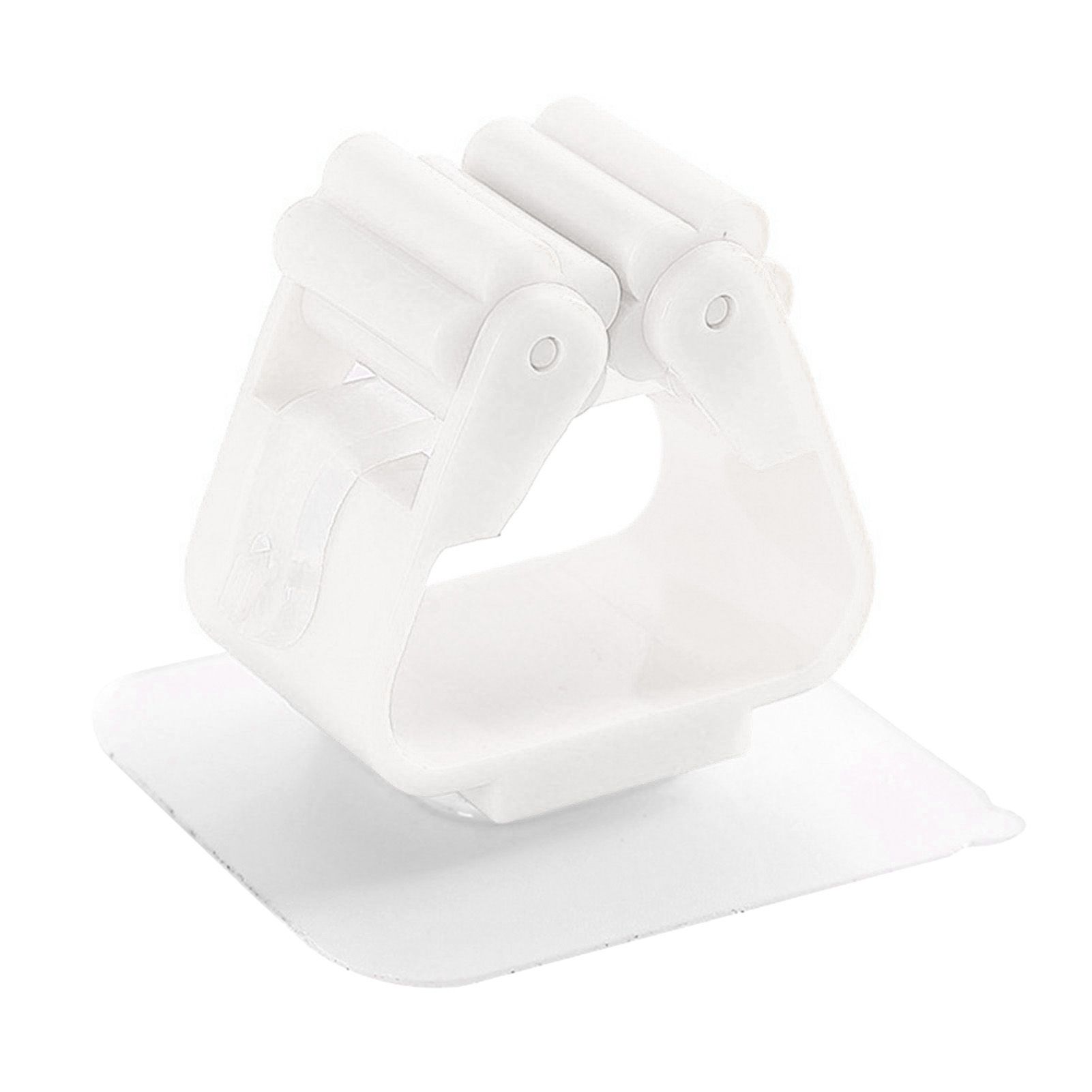 3pcs Wall Mounted Mop Holder Strong Adhesion Plastic Mop Broom Holder for view 4