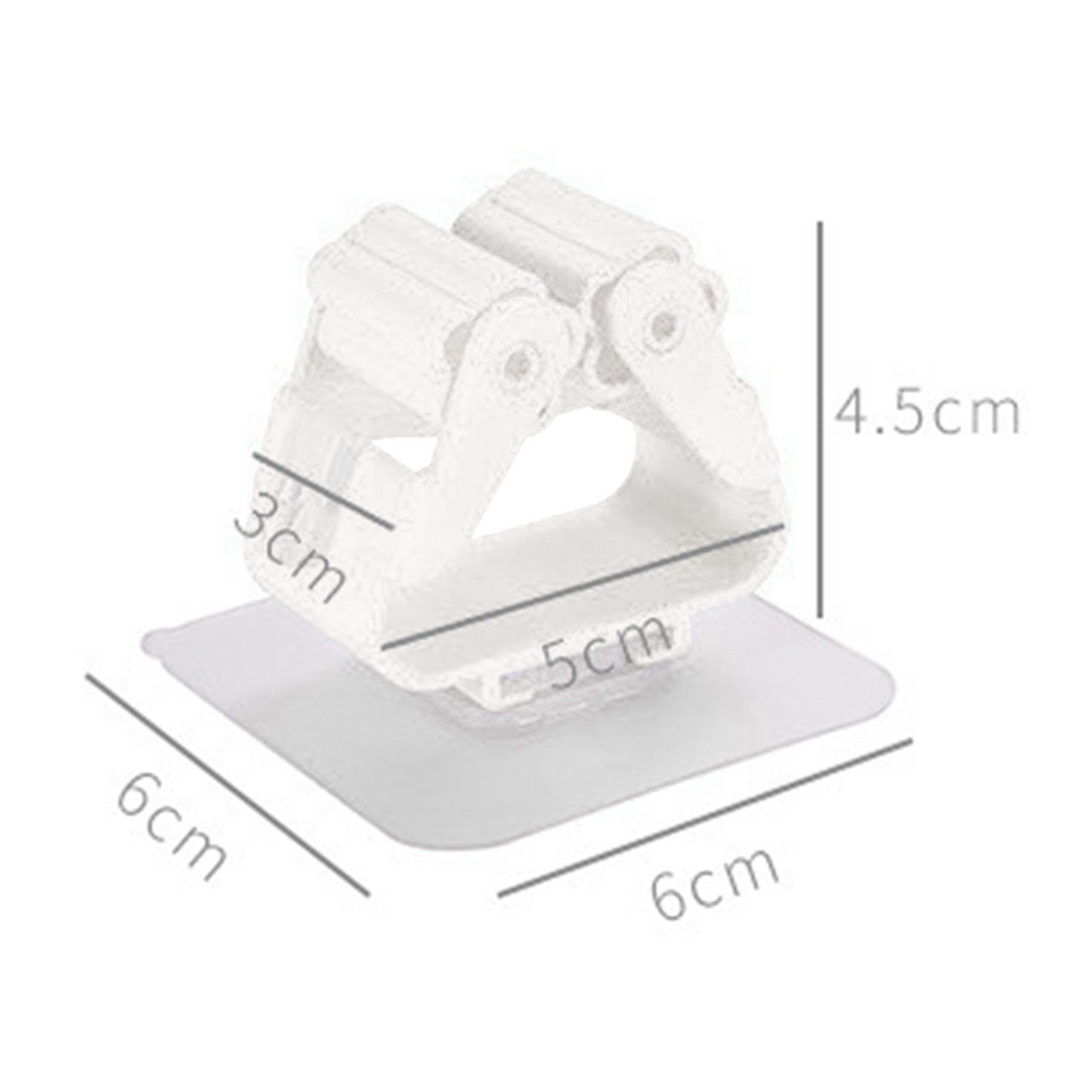3pcs Wall Mounted Mop Holder Strong Adhesion Plastic Mop Broom Holder for view 12