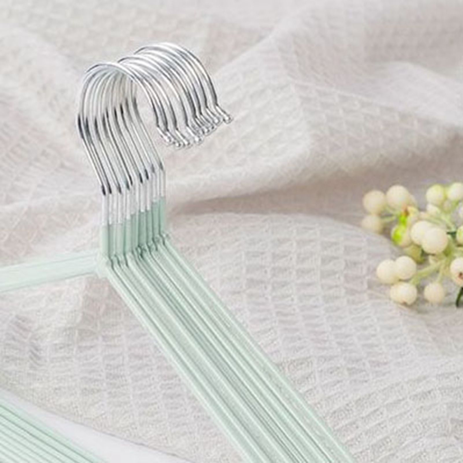 Clothes Hangers Prevent Slip Space Saving Heavy Duty Dry Wet Thick Clothes view 11