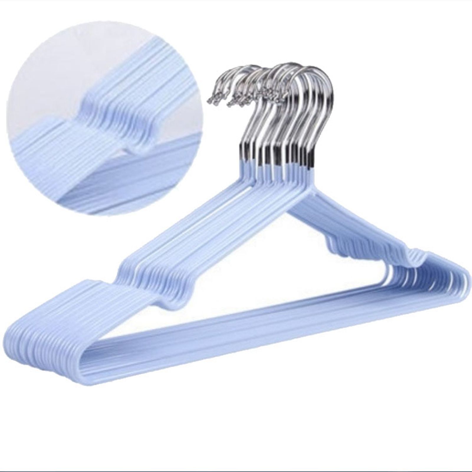 Clothes Hangers Prevent Slip Space Saving Heavy Duty Dry Wet Thick Clothes view 6