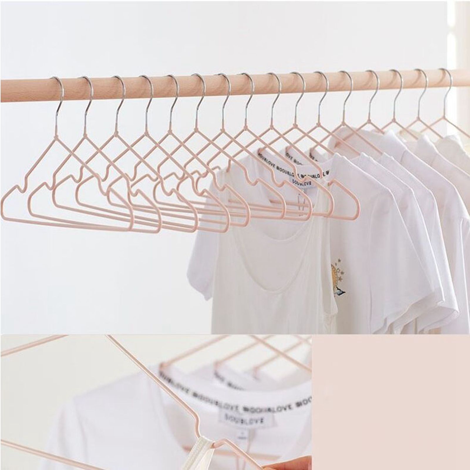 Clothes Hangers Prevent Slip Space Saving Heavy Duty Dry Wet Thick Clothes view 10