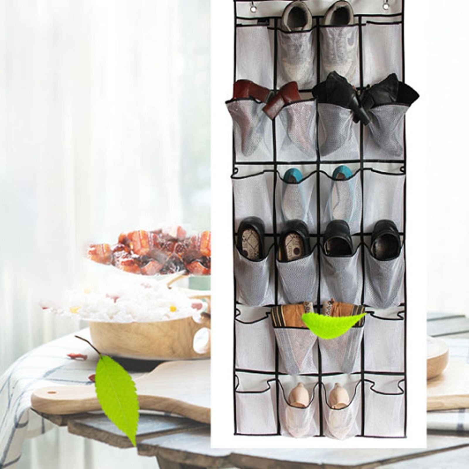 Over The Door Shoe Organizer Hanging Storage Bag Shoe Storage Door Hanger with view 13
