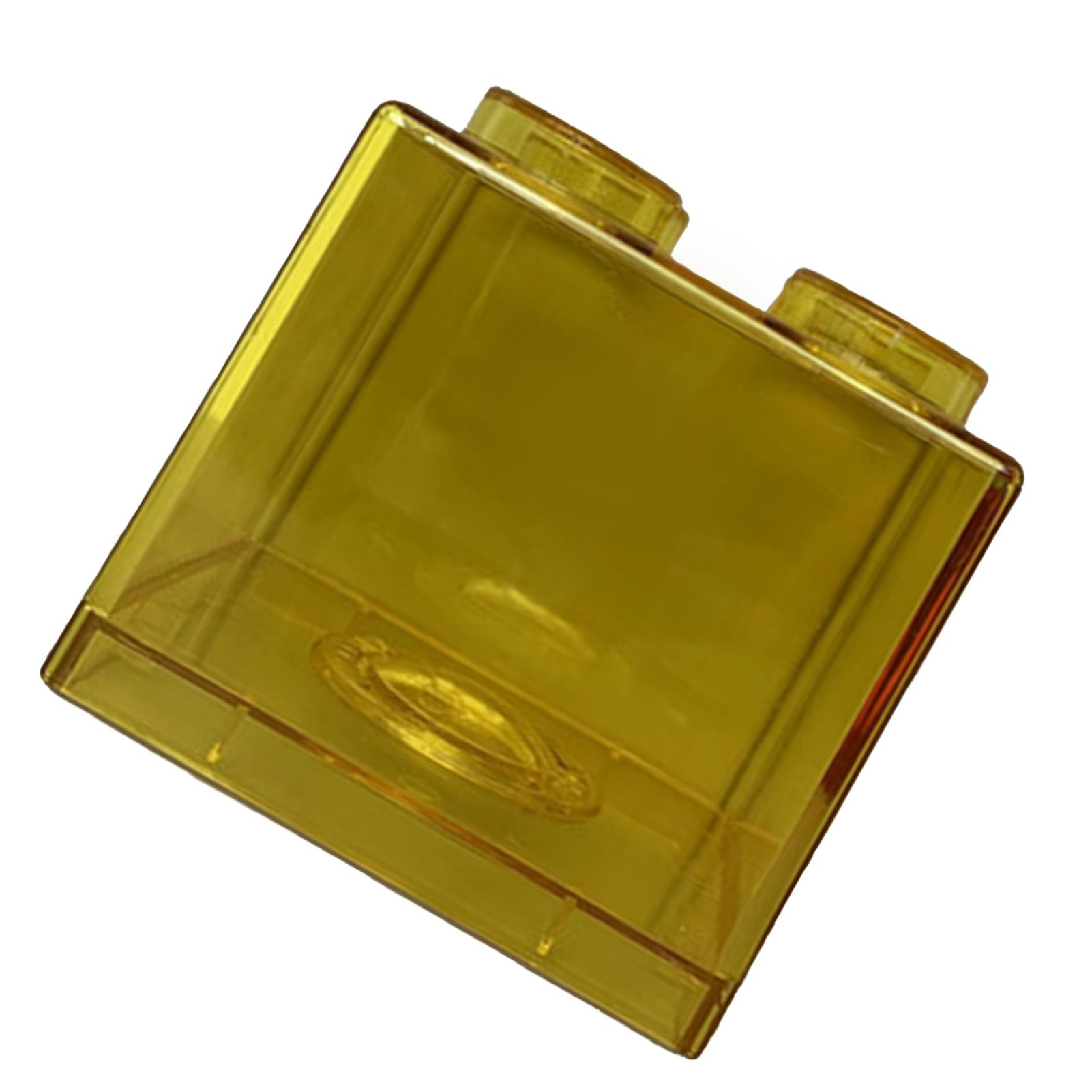 Clear Money Saving Bank Building Block Design Rectangular Transparent Coin view 2