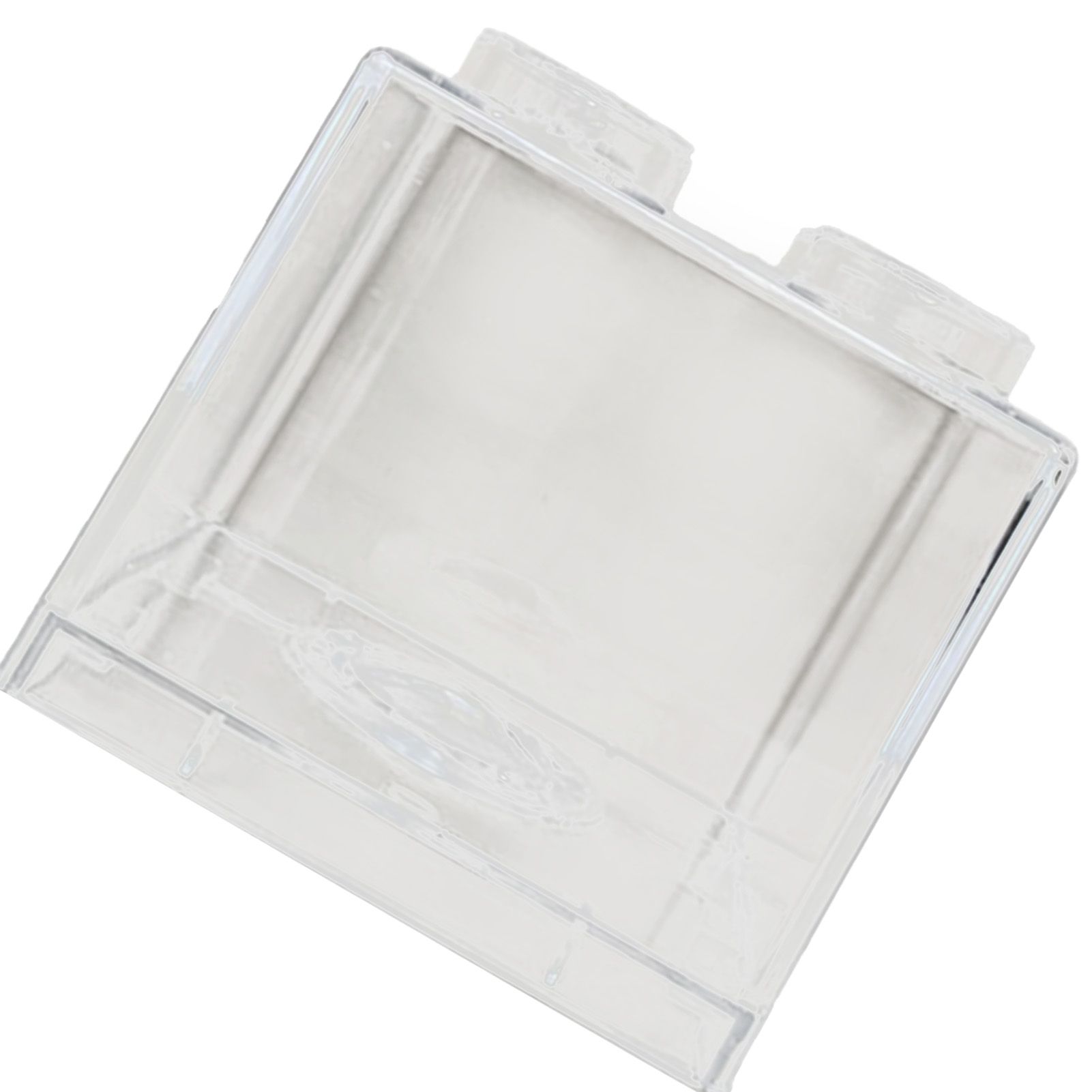 Clear Money Saving Bank Building Block Design Rectangular Transparent Coin view 2