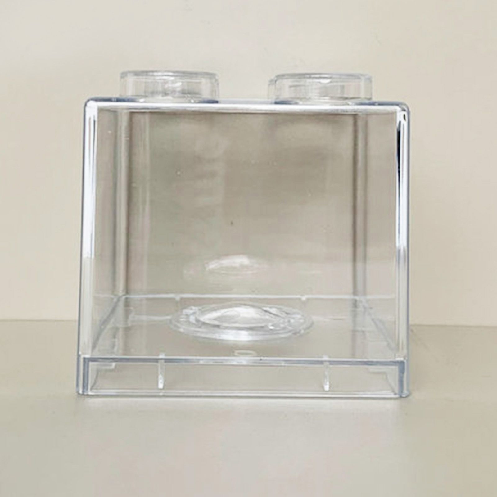 Clear Money Saving Bank Building Block Design Rectangular Transparent Coin view 5