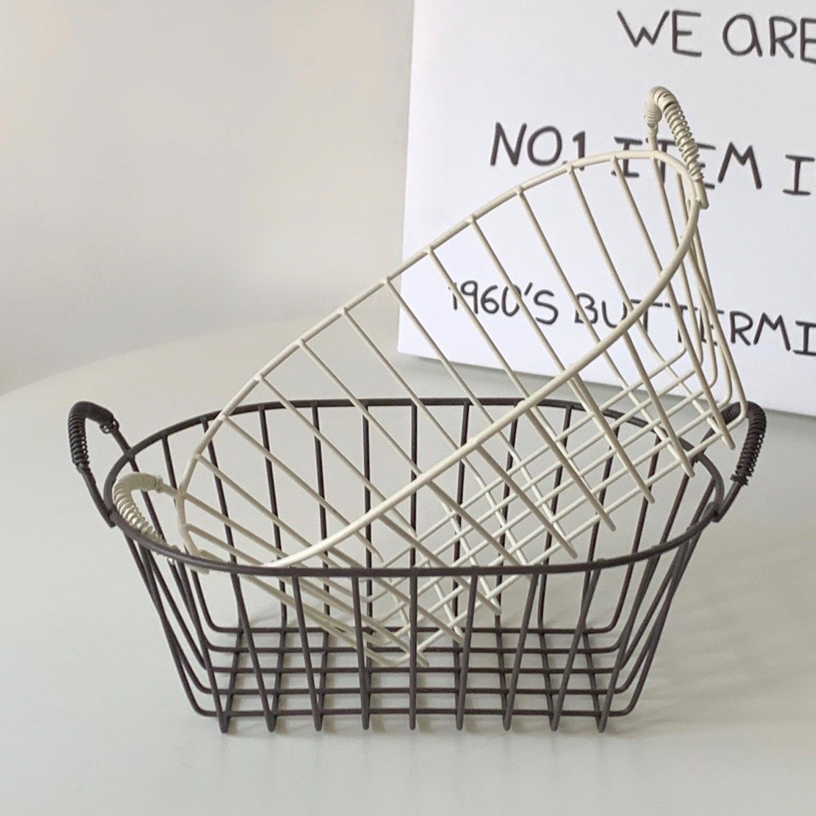 Wire Baskets Iron Handhold Storage Bins for Kitchen Cabinets Pantry Bathroom view 12