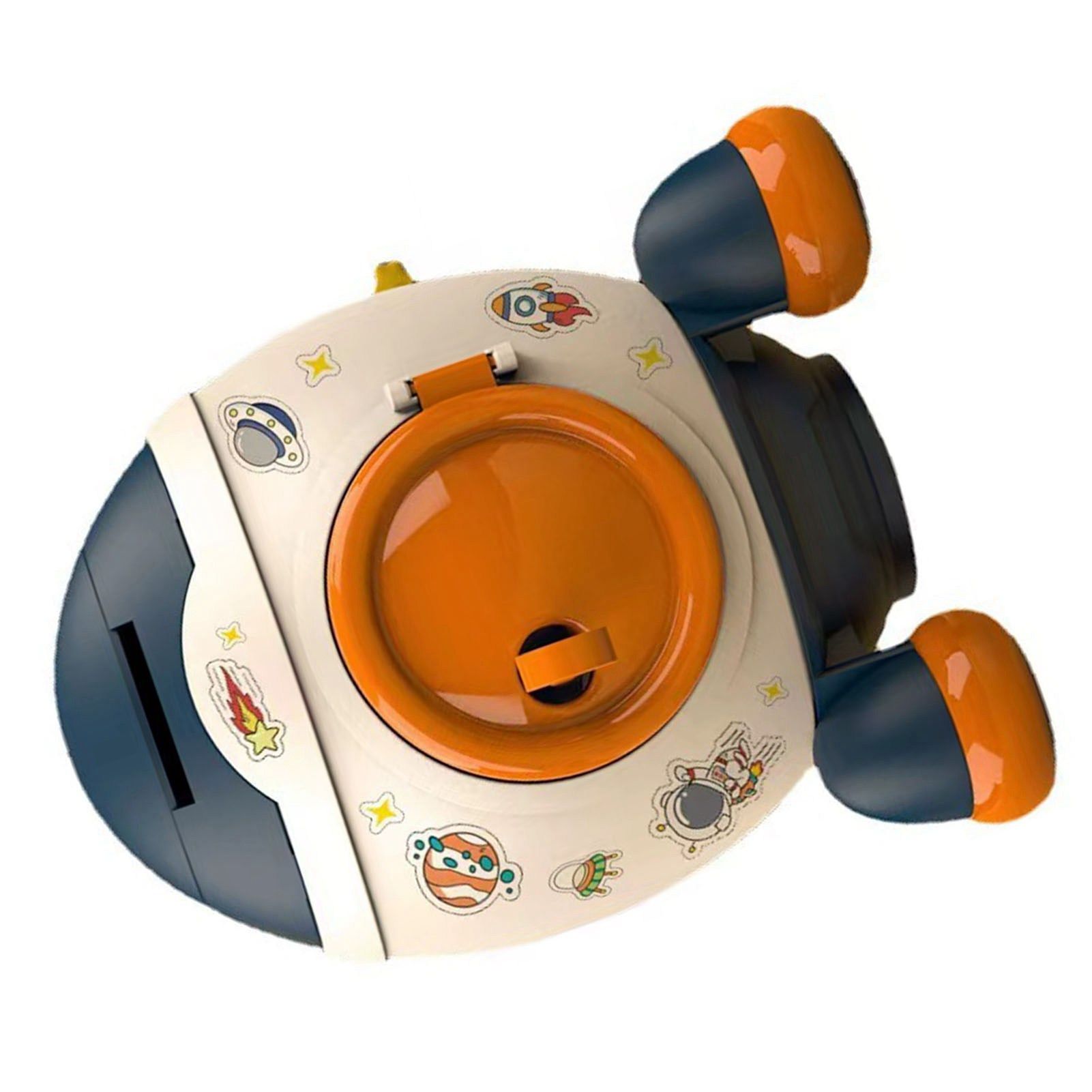 Cartoon Style Space Rocket Piggy Bank Money Bank Money Saving Jar Boys Girls view 4