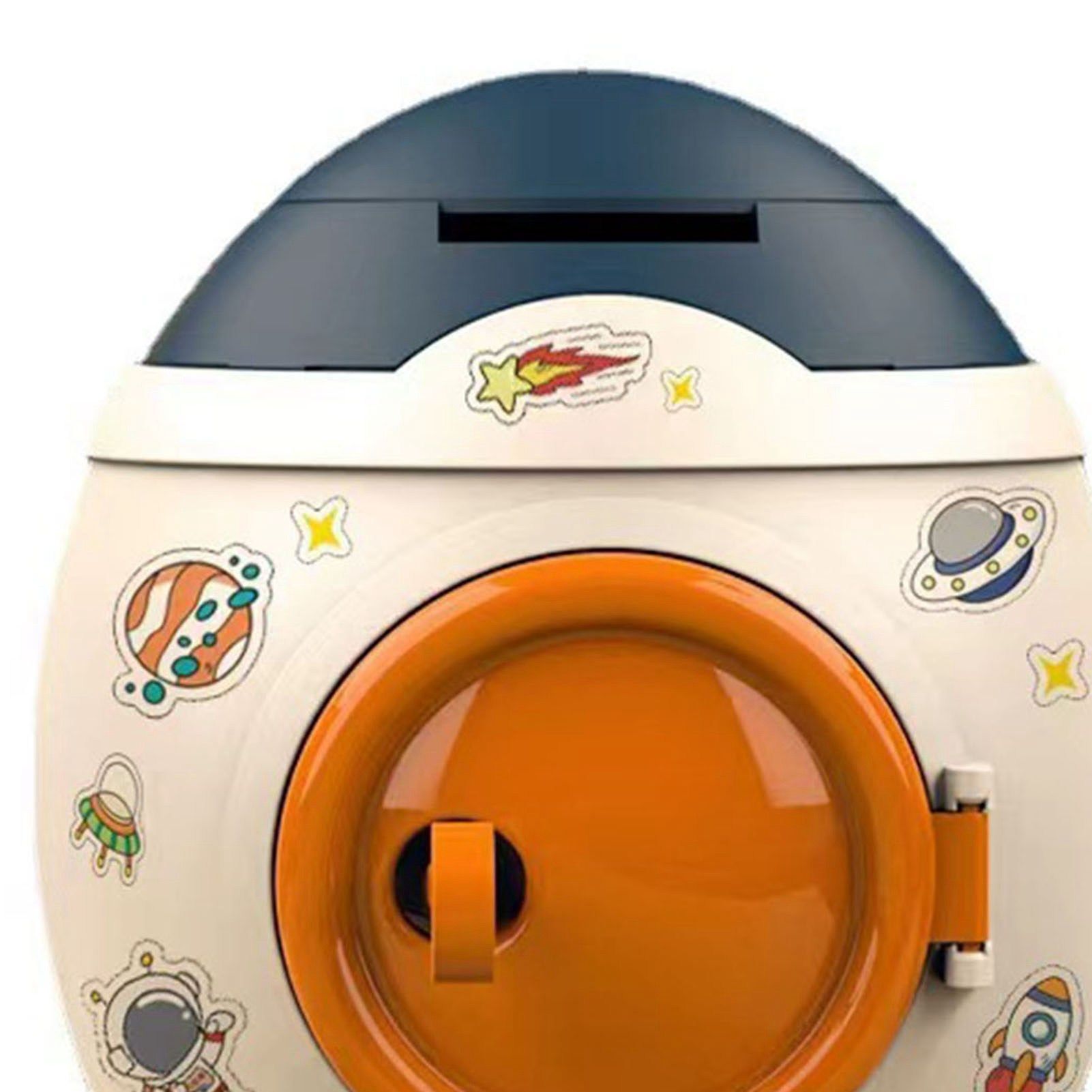 Cartoon Style Space Rocket Piggy Bank Money Bank Money Saving Jar Boys Girls view 8