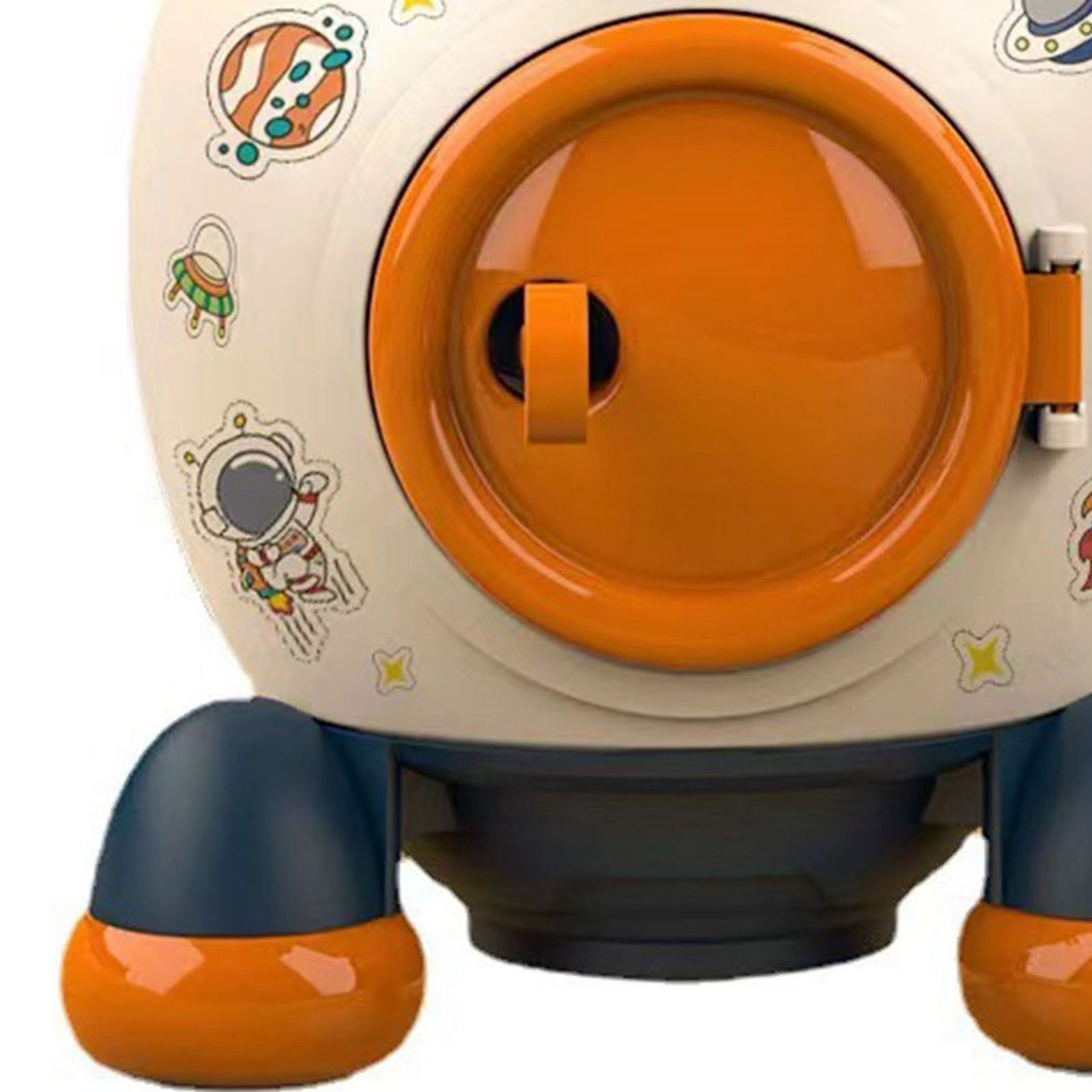 Cartoon Style Space Rocket Piggy Bank Money Bank Money Saving Jar Boys Girls view 9