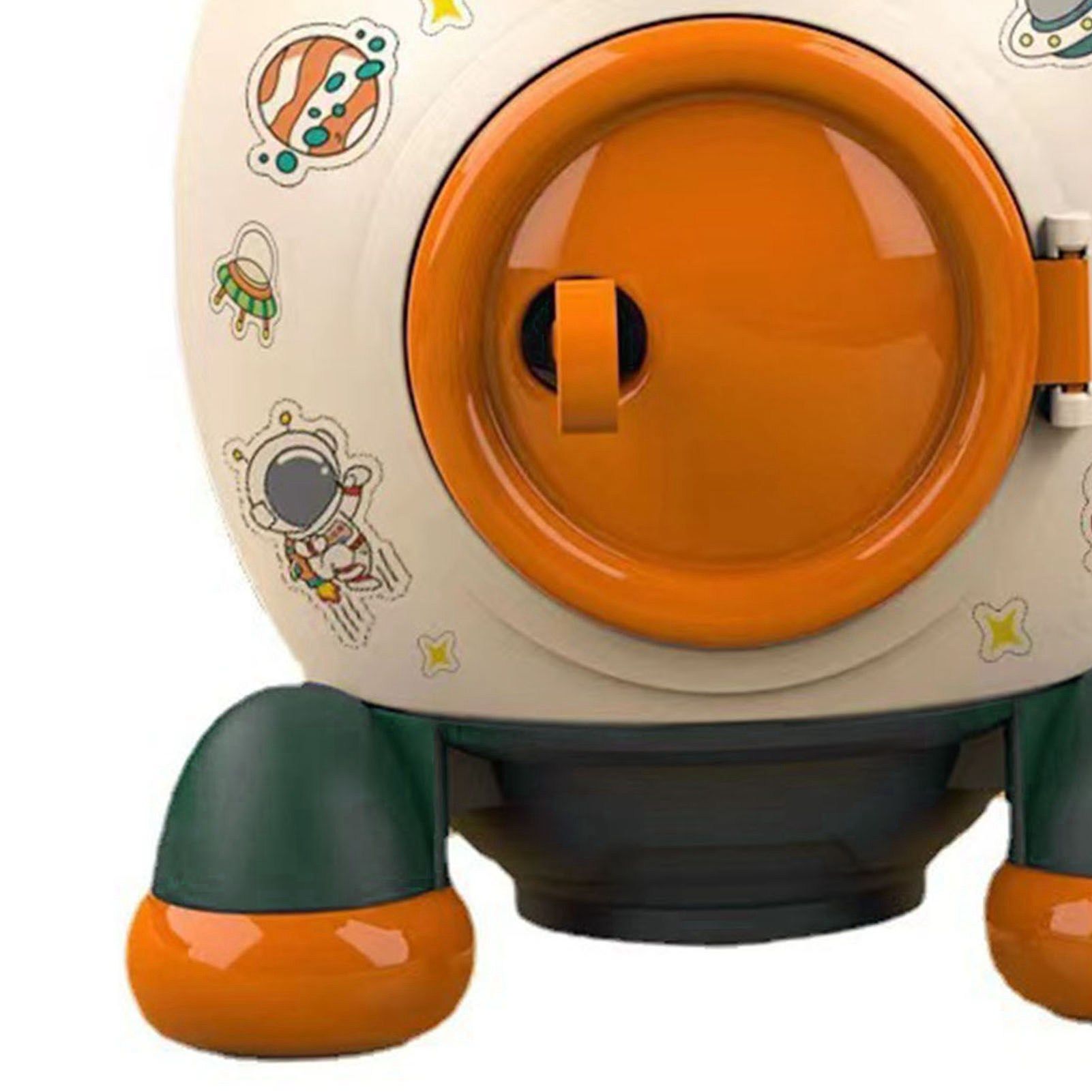 Cartoon Style Space Rocket Piggy Bank Money Bank Money Saving Jar Boys Girls view 9