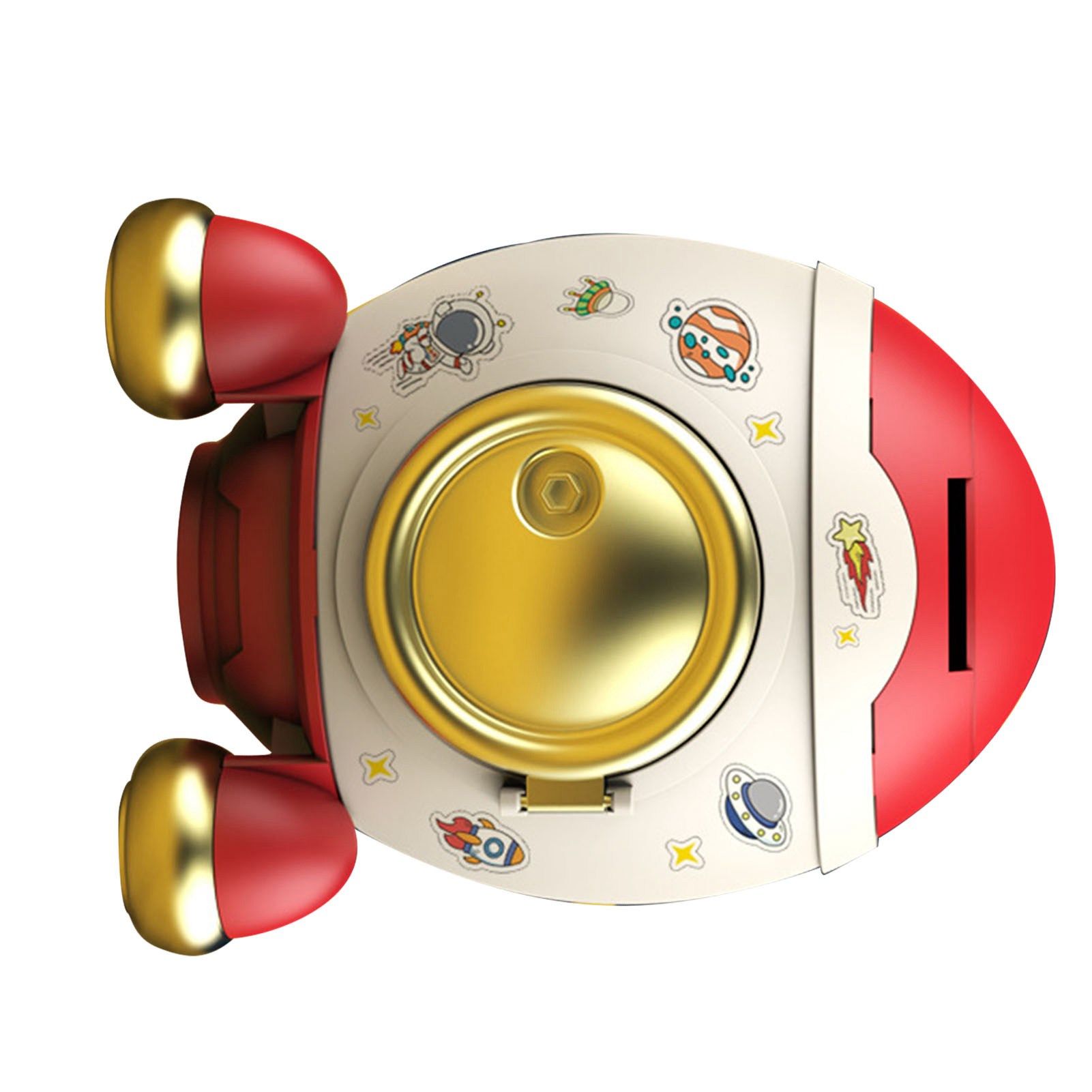 Cartoon Style Space Rocket Piggy Bank Money Bank Money Saving Jar Boys Girls view 4