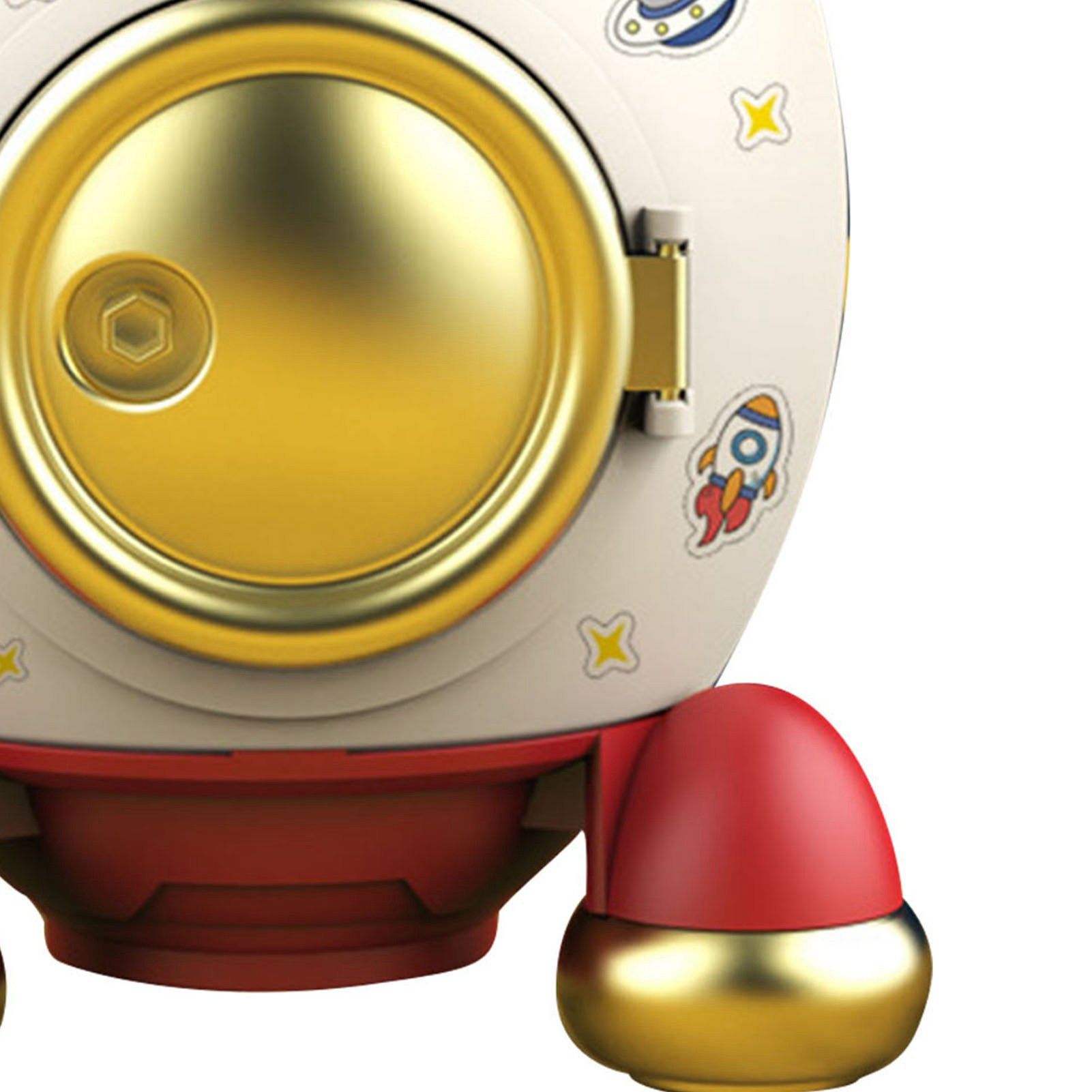 Cartoon Style Space Rocket Piggy Bank Money Bank Money Saving Jar Boys Girls view 7