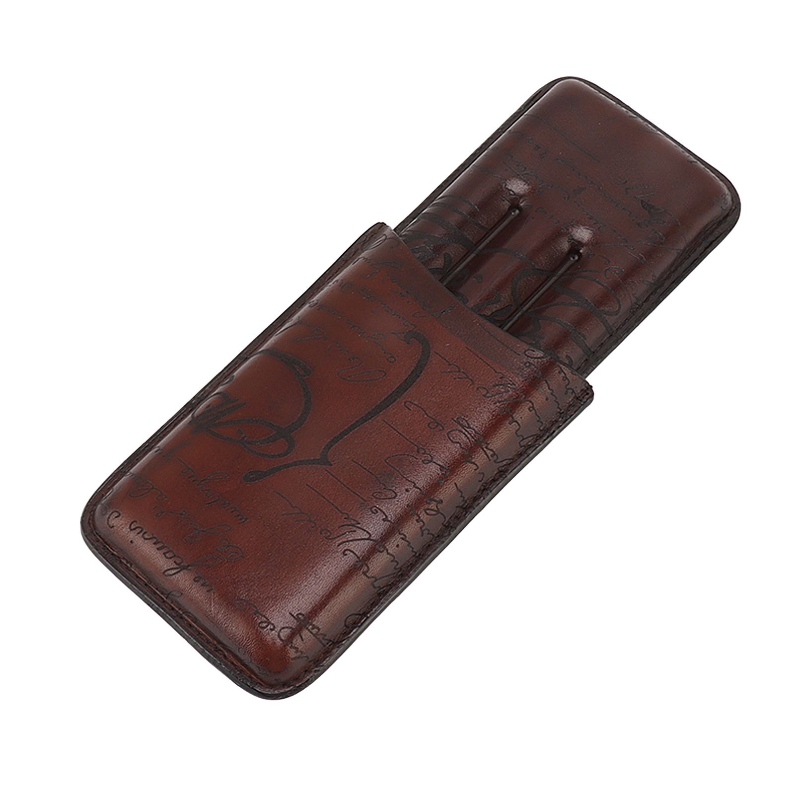 Leather Cigar Holder Travel Portable Soft Touch Elegant Breathable Cigar Case view 3