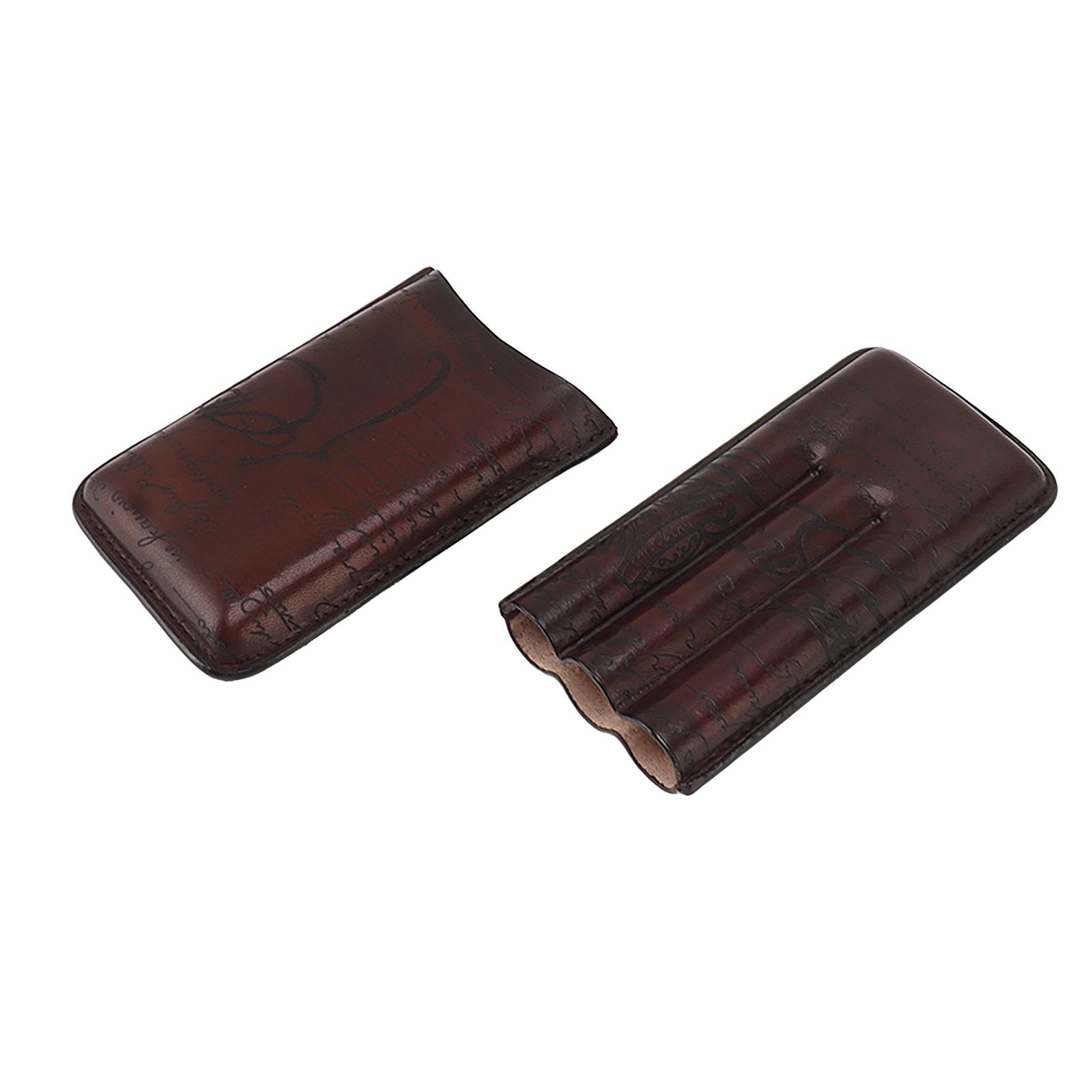 Leather Cigar Holder Travel Portable Soft Touch Elegant Breathable Cigar Case view 6