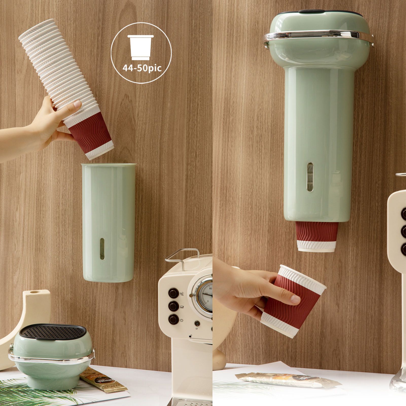 Paper Cup Dispenser Wall Mounted Multifunctional Large Capacity Universal Pull view 7
