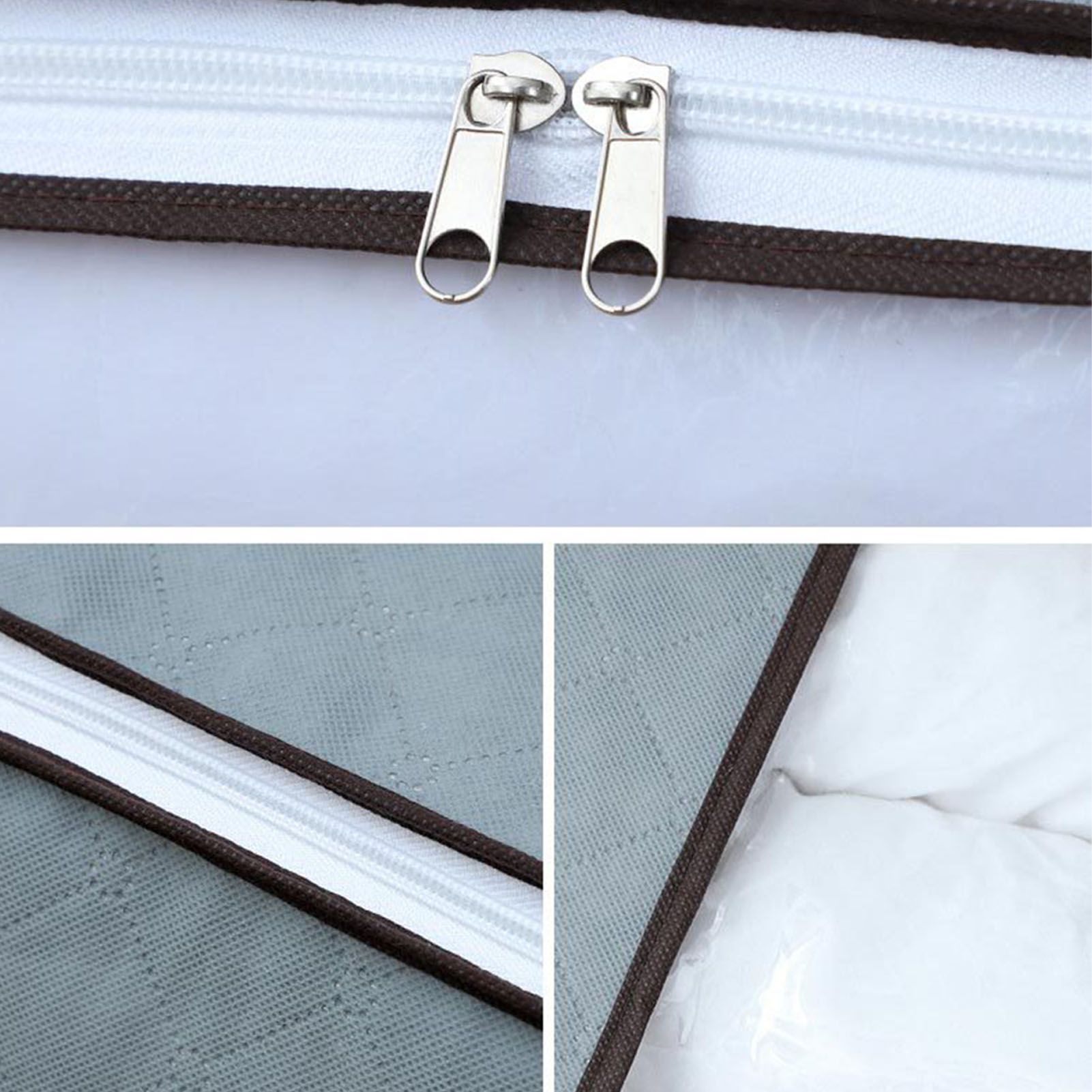 4Pcs Gray Quilt Storage Bag Organizer Large Capacity Breathable House Moving view 8