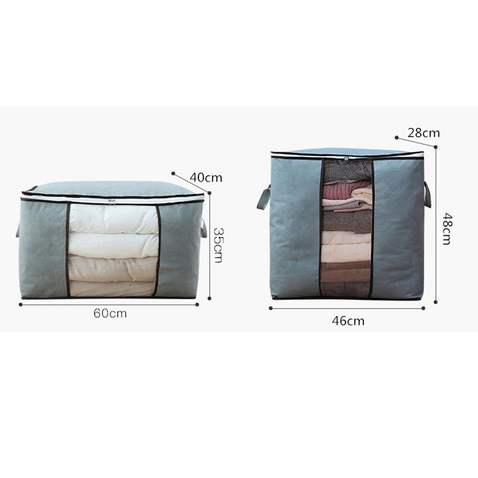 4Pcs Gray Quilt Storage Bag Organizer Large Capacity Breathable House Moving view 12