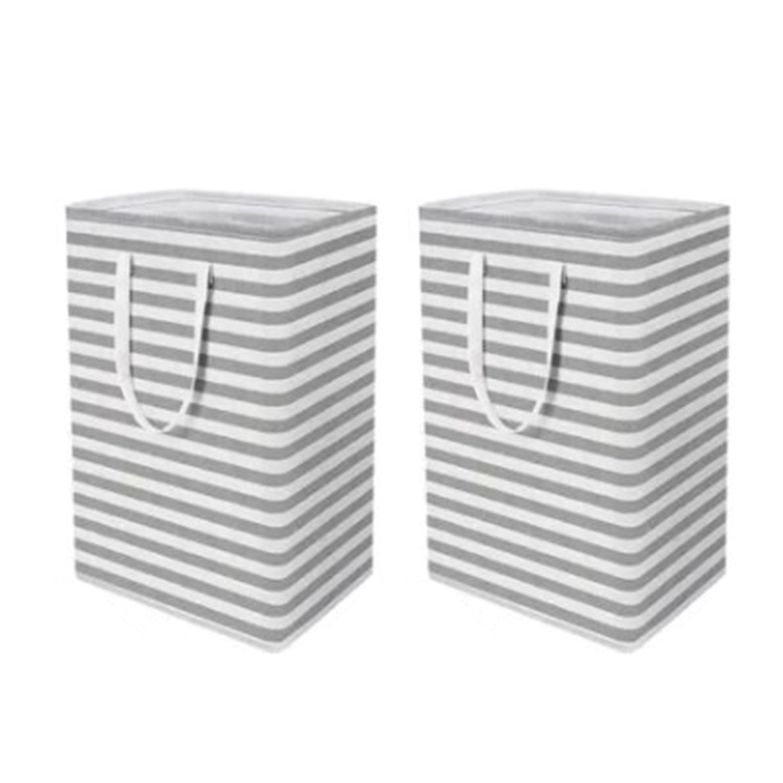 2PCS Laundry Basket Reinforced Long Handle Precise Stitching Foldable Cloth view 3