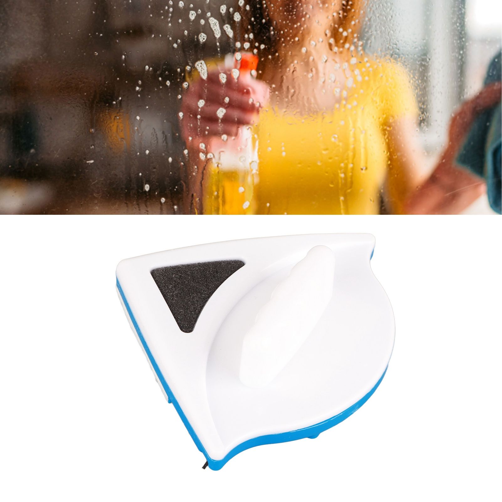 Window Double Side Wiper Plastic Ergonomic Handle Magnetic Glass Cleaning view 12