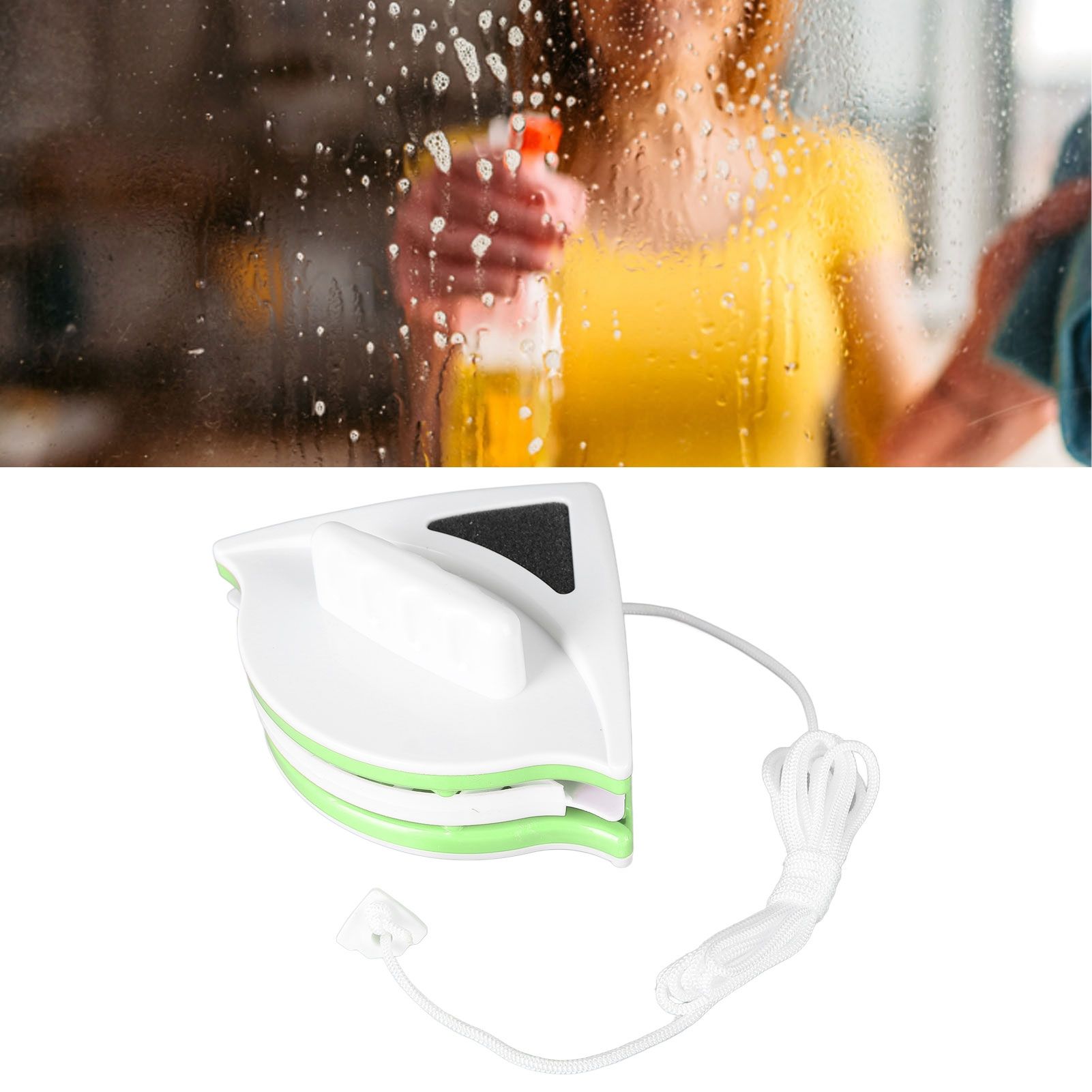 Window Double Side Wiper Plastic Ergonomic Handle Magnetic Glass Cleaning view 12