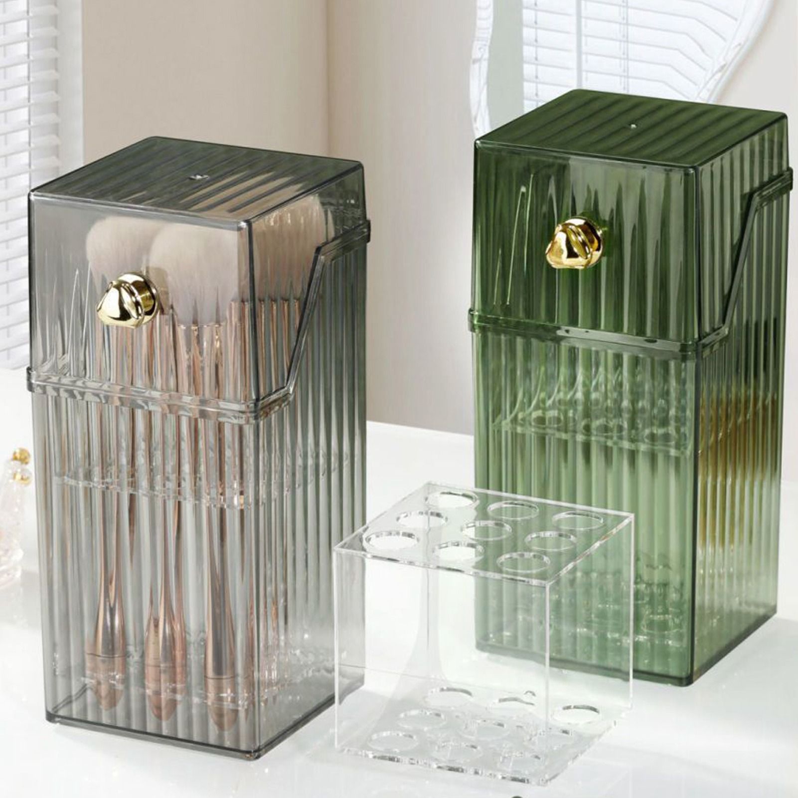 Cosmetic Brush Storage Box Luxurious Makeup Organizer Light Luxury Makeup view 11