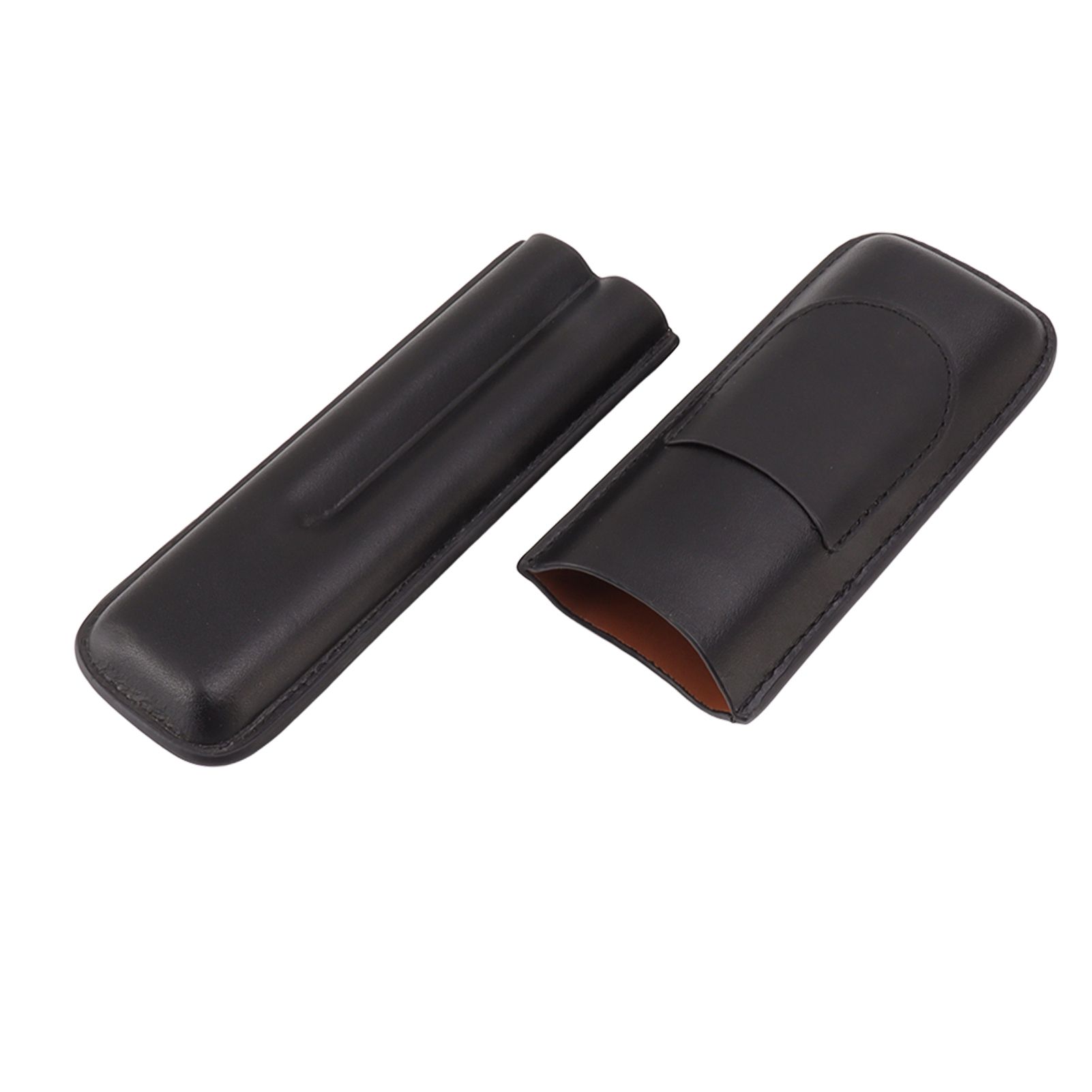 Cigar Case Elegant Vintage Hand Crafted Slim Portable 2 Fingers Cigar Holder view 6