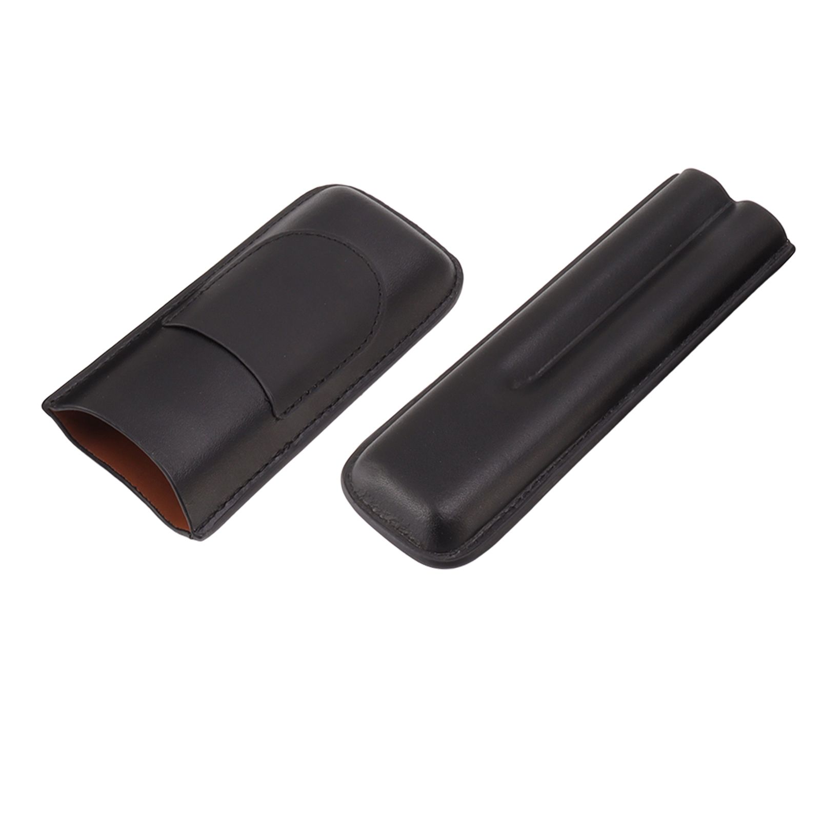 Cigar Case Elegant Vintage Hand Crafted Slim Portable 2 Fingers Cigar Holder view 7