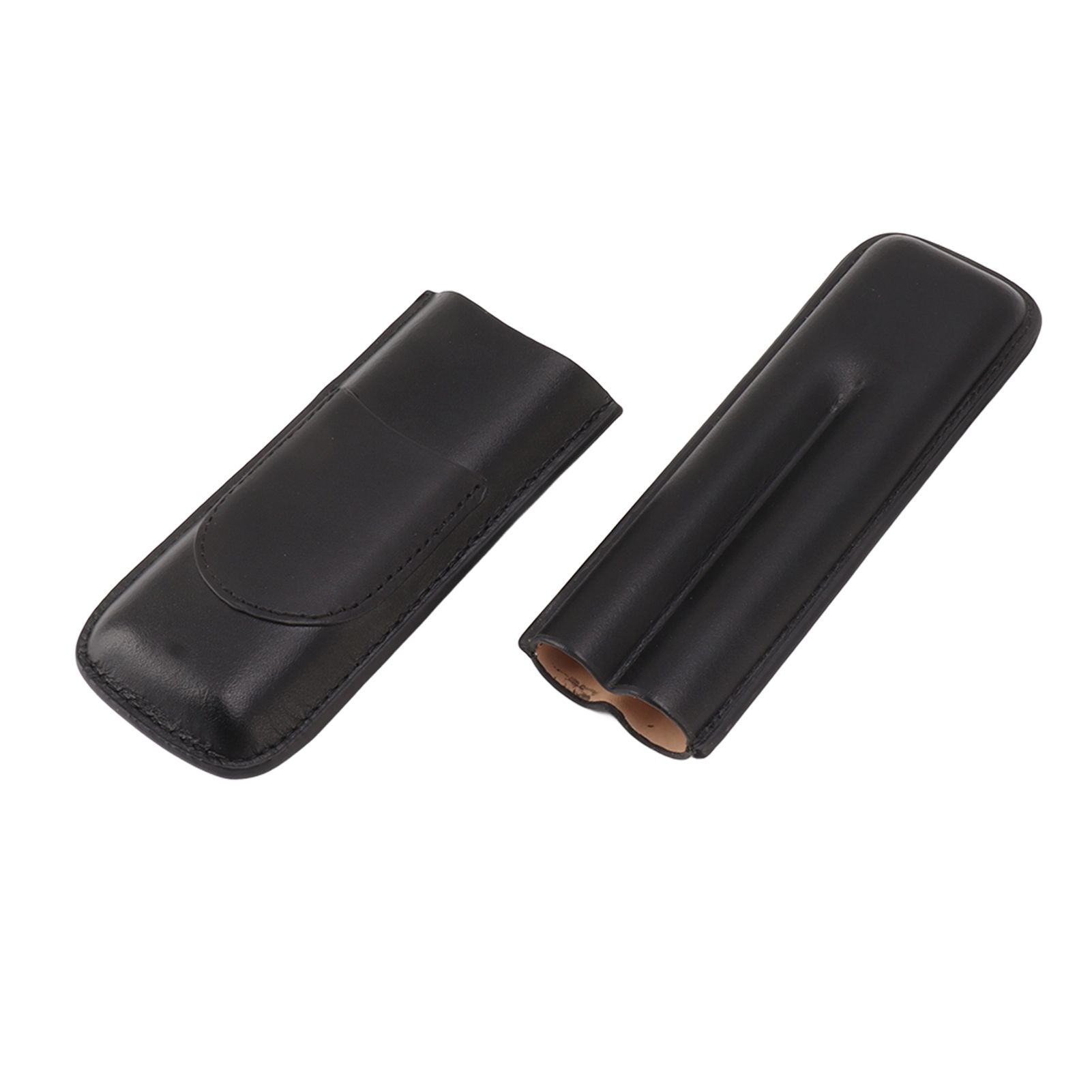 Cigar Case Elegant Vintage Hand Crafted Slim Portable 2 Fingers Cigar Holder view 8