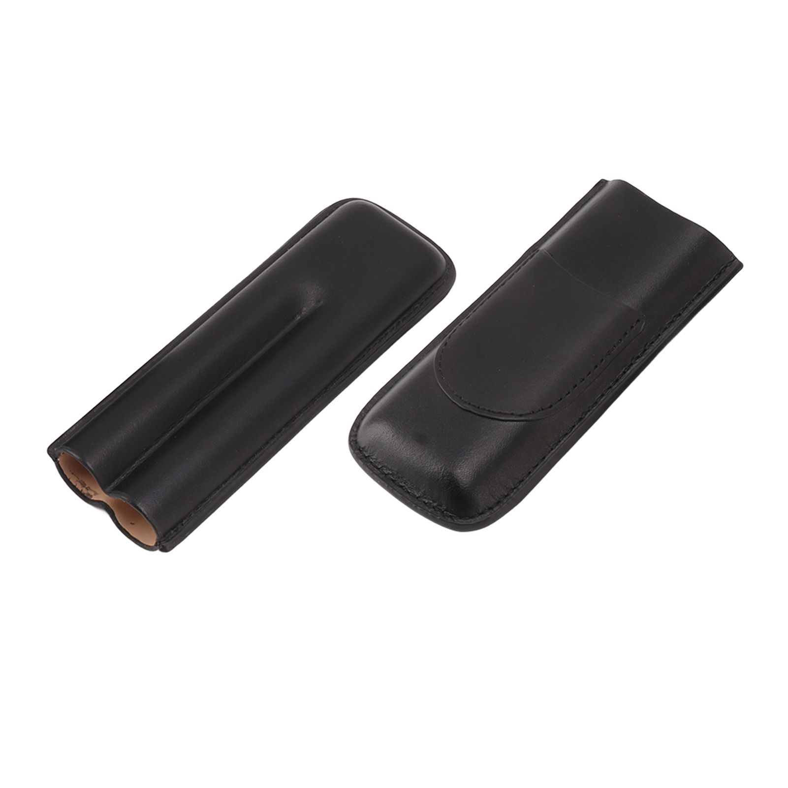 Cigar Case Elegant Vintage Hand Crafted Slim Portable 2 Fingers Cigar Holder view 9