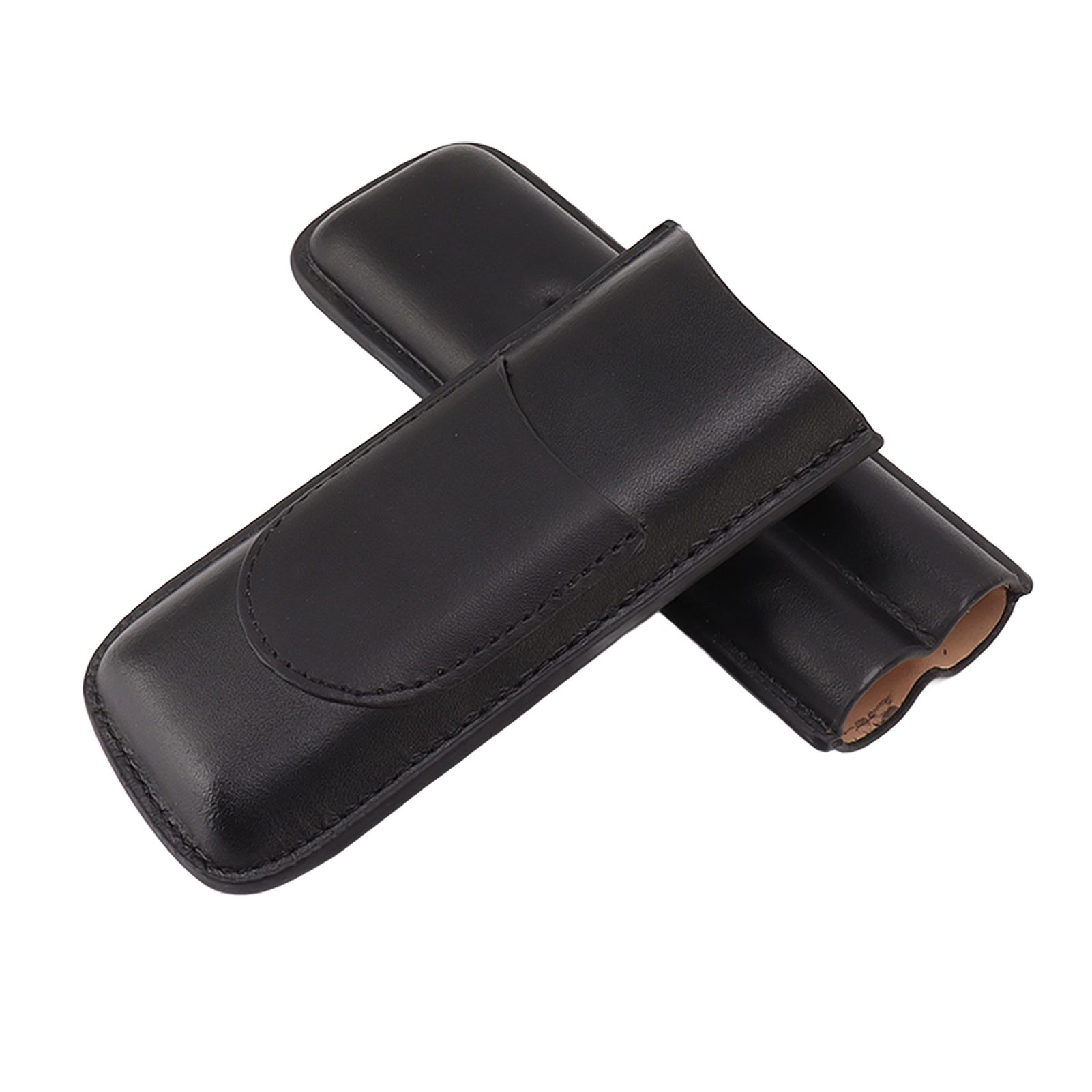 Cigar Case Elegant Vintage Hand Crafted Slim Portable 2 Fingers Cigar Holder view 10